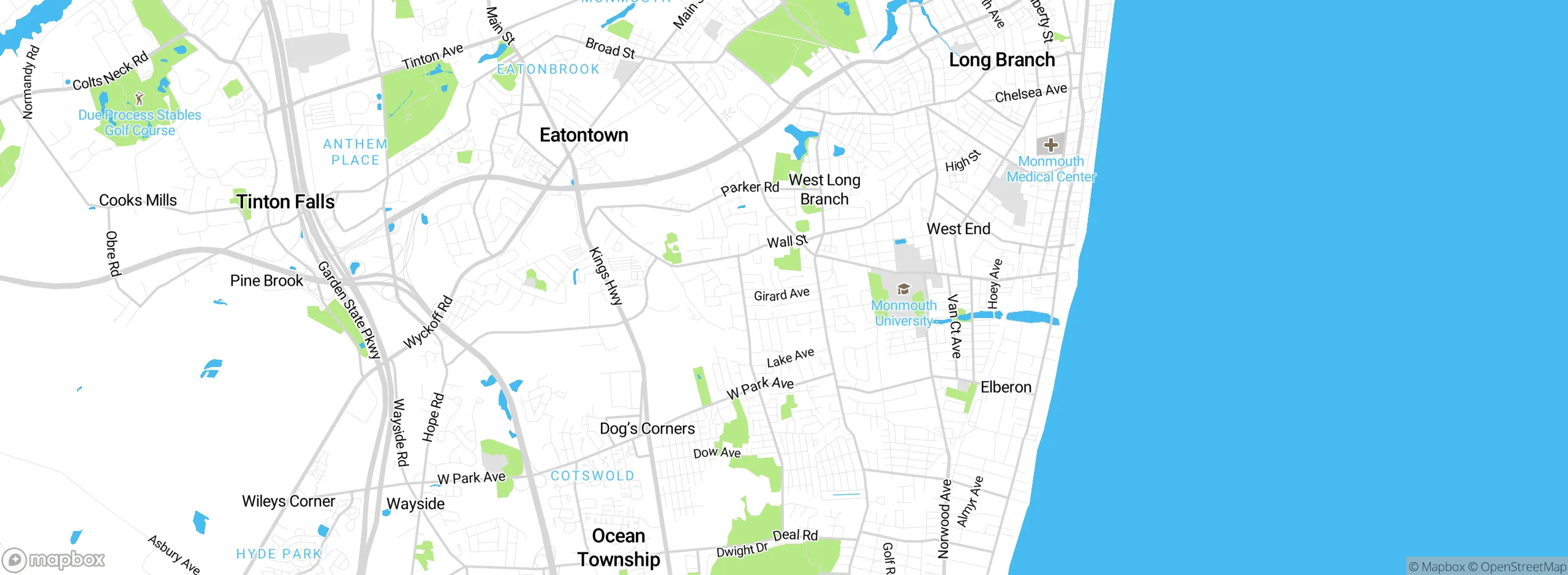 Map showing approximate location
