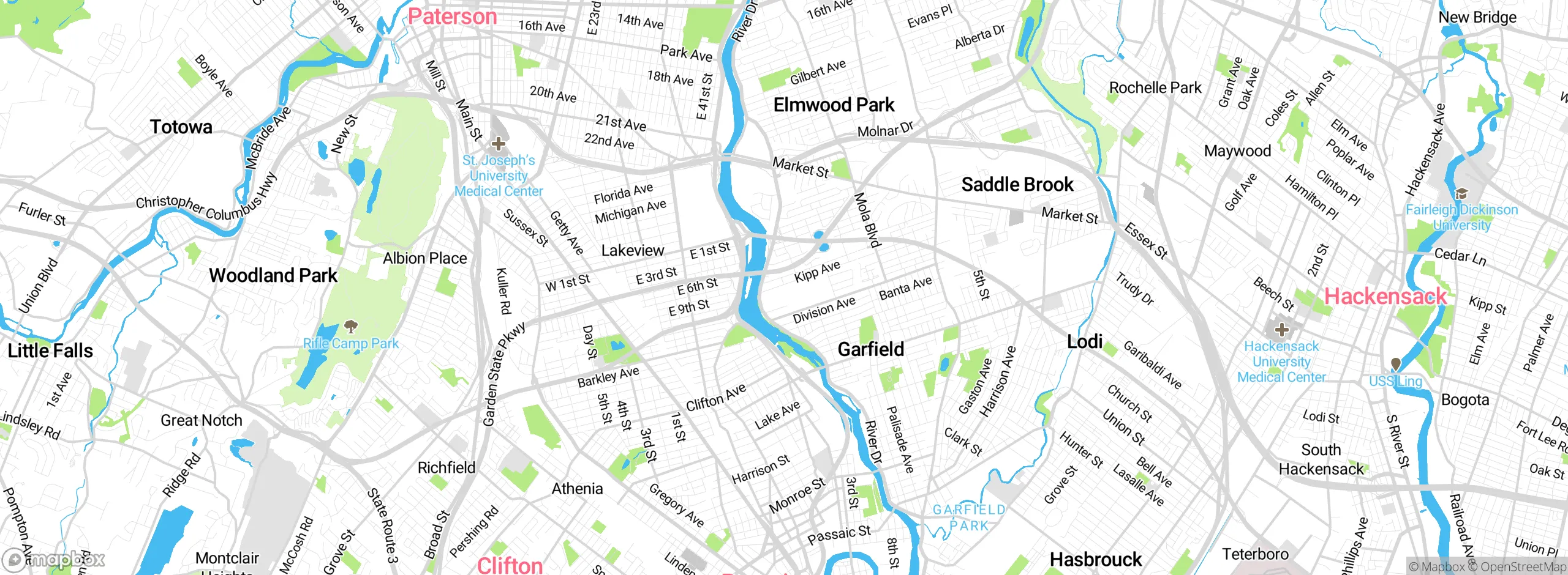 Map showing approximate location