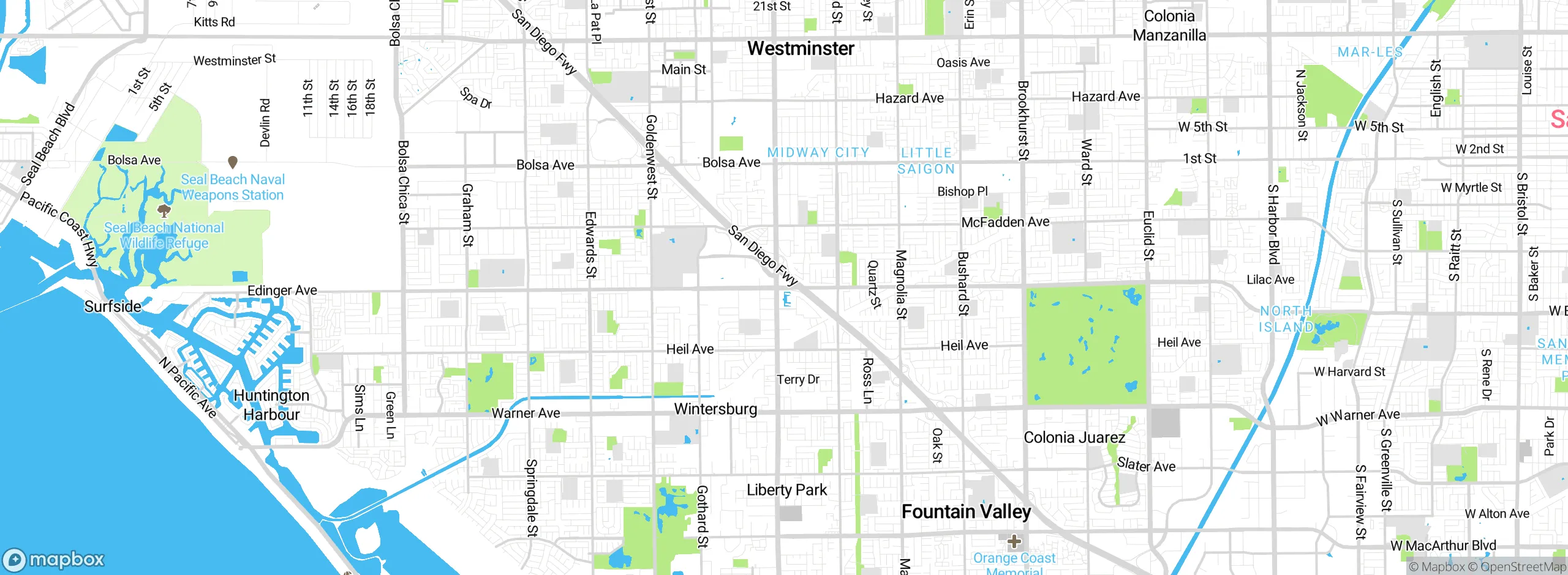 Map showing approximate location