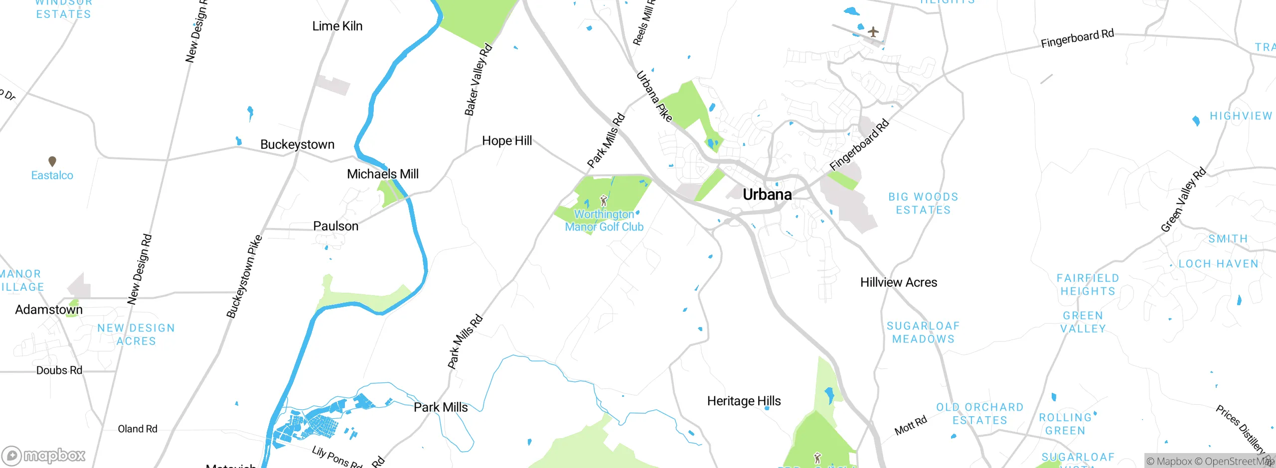 Map showing approximate location