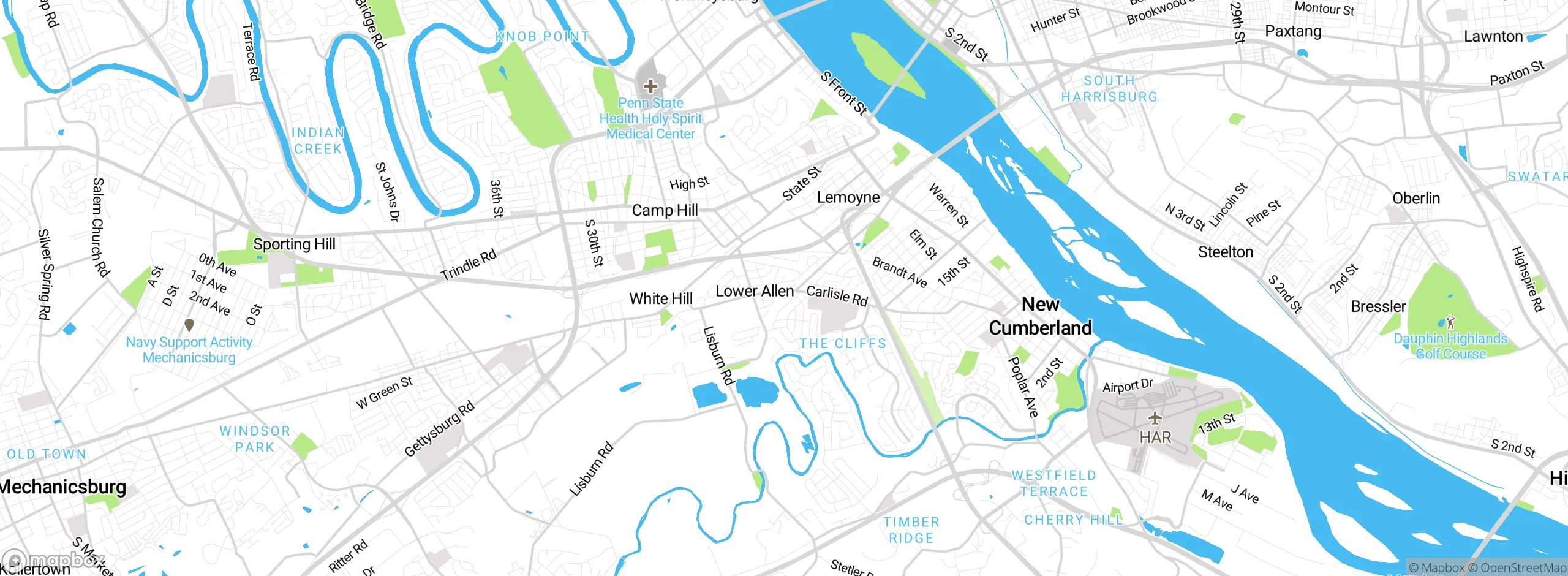 Map showing approximate location