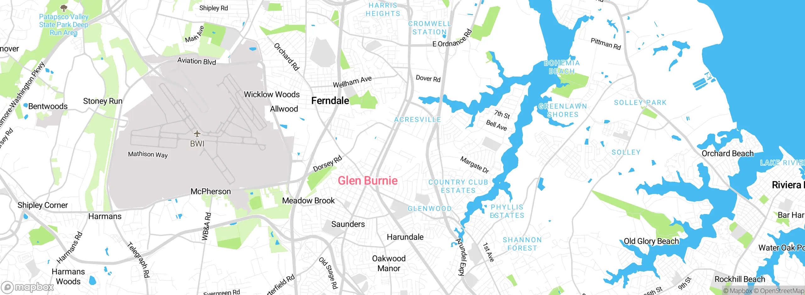 Map showing approximate location