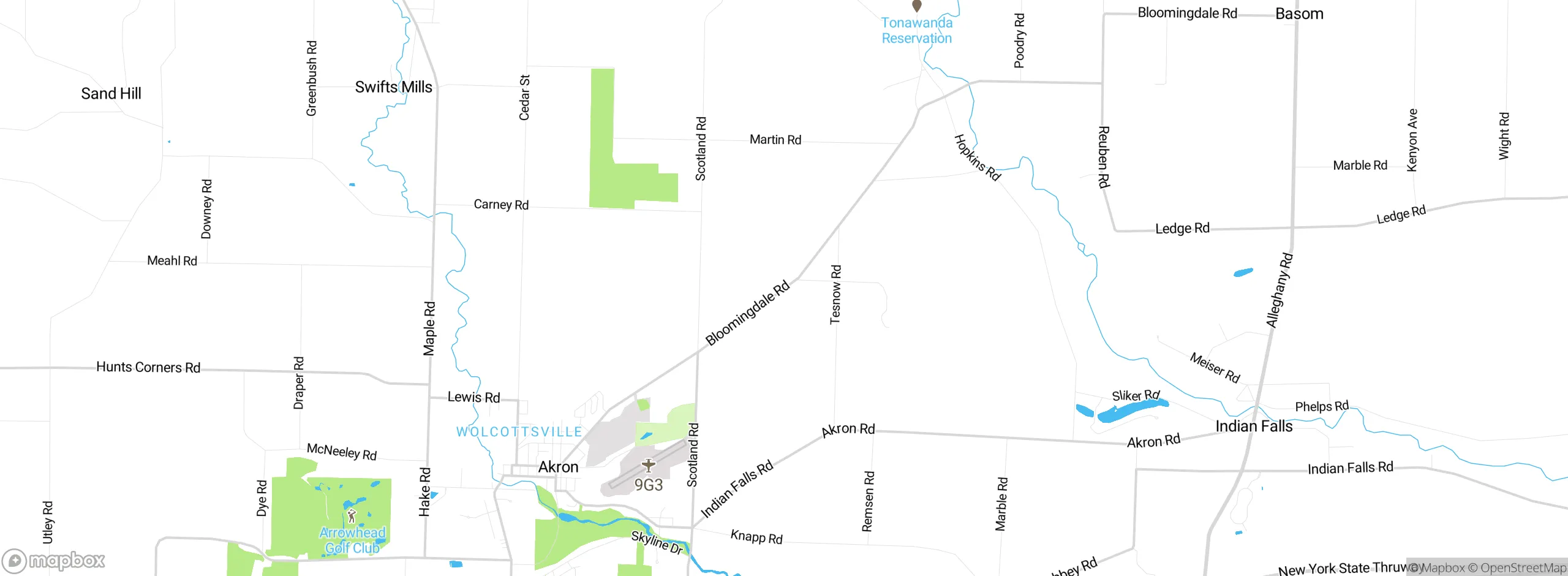 Map showing approximate location