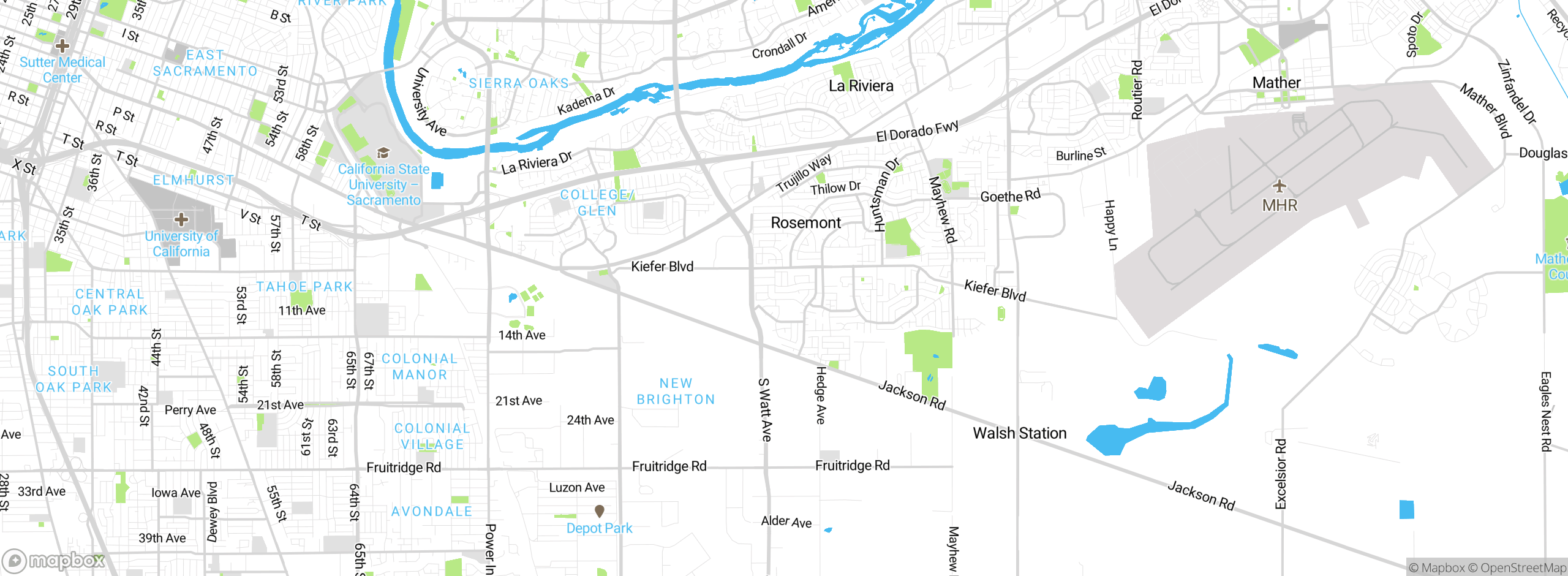 Map showing approximate location