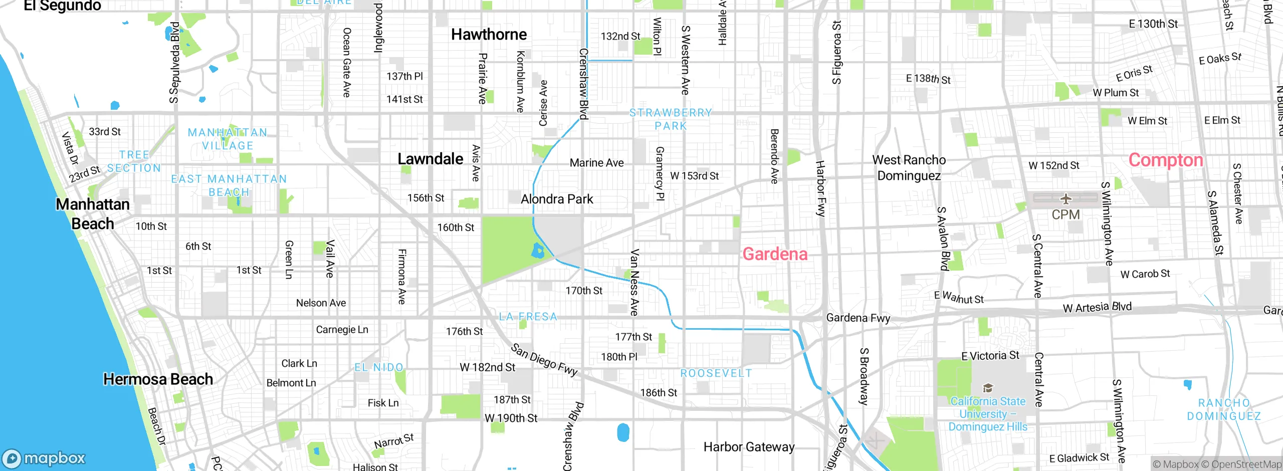 Map showing approximate location