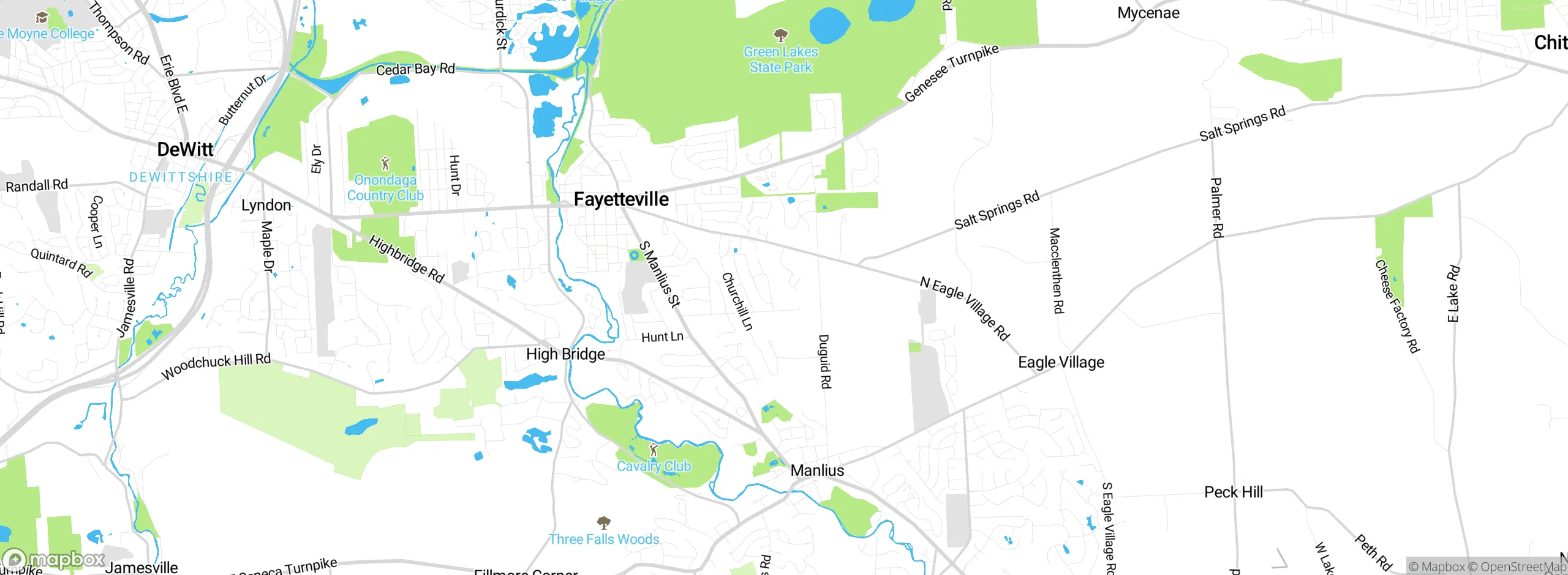 Map showing approximate location