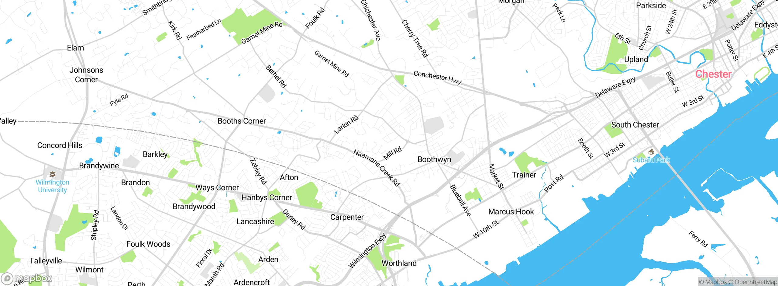 Map showing approximate location