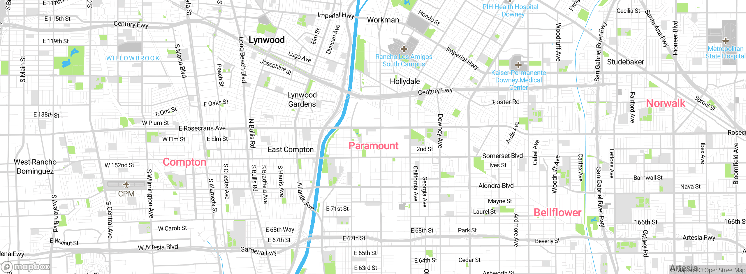 Map showing approximate location