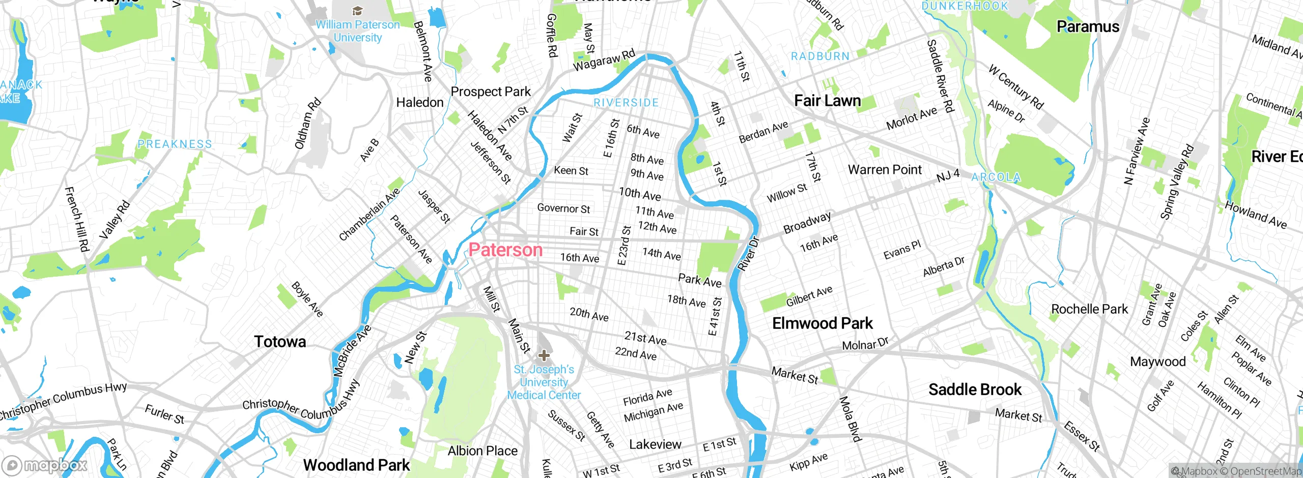 Map showing approximate location