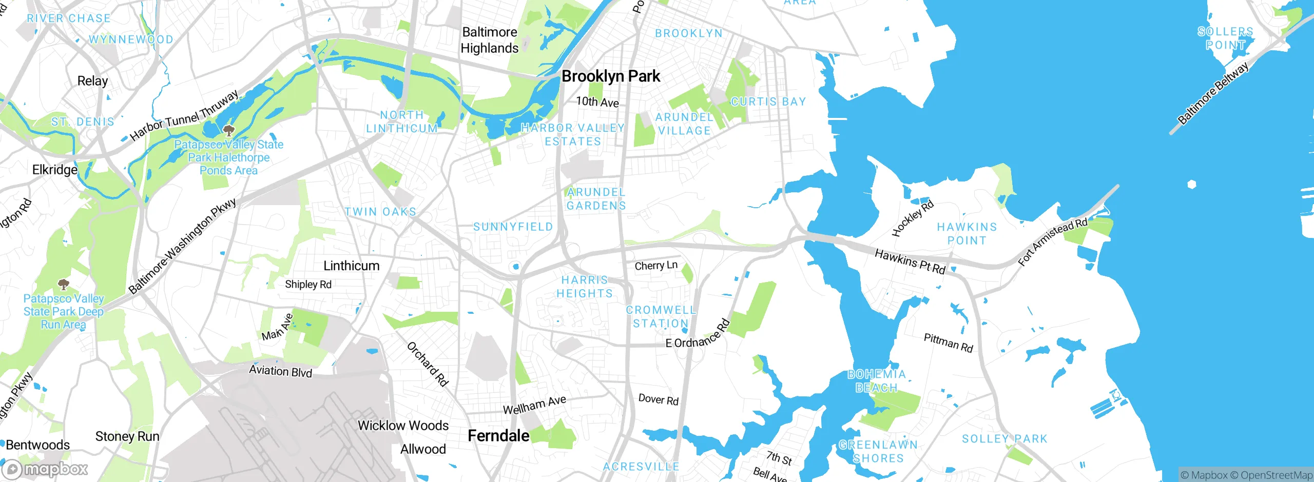 Map showing approximate location