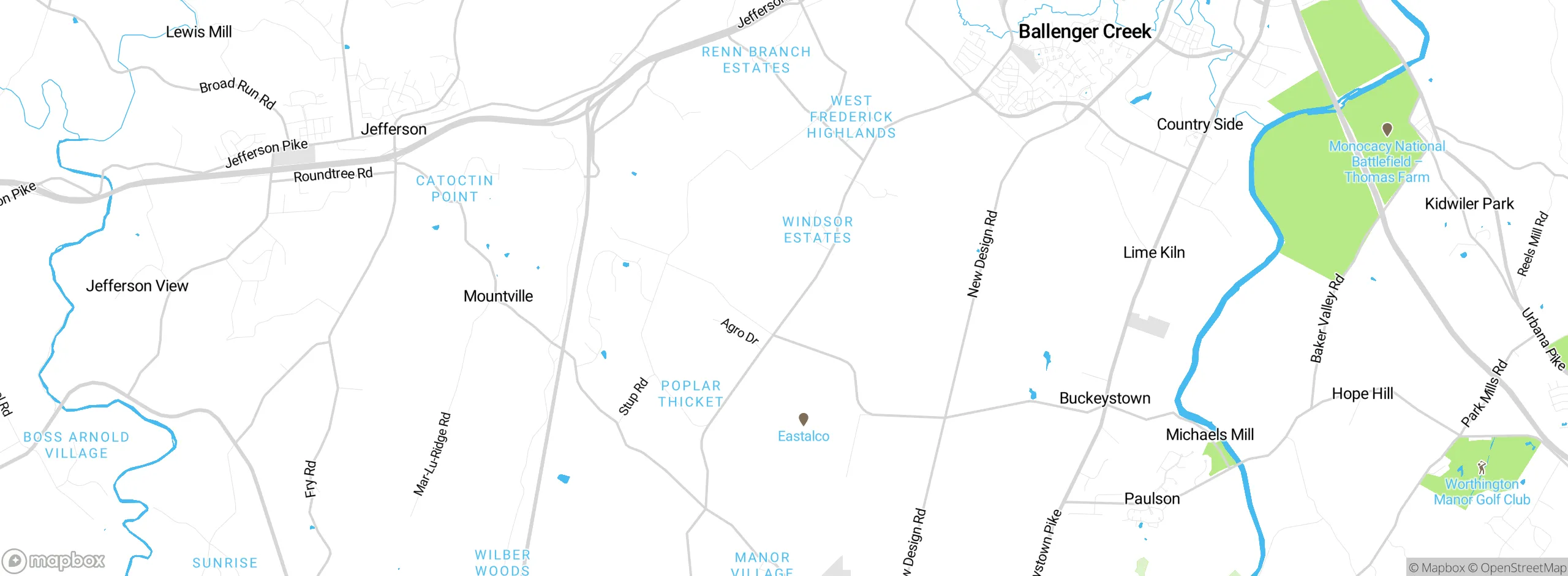 Map showing approximate location