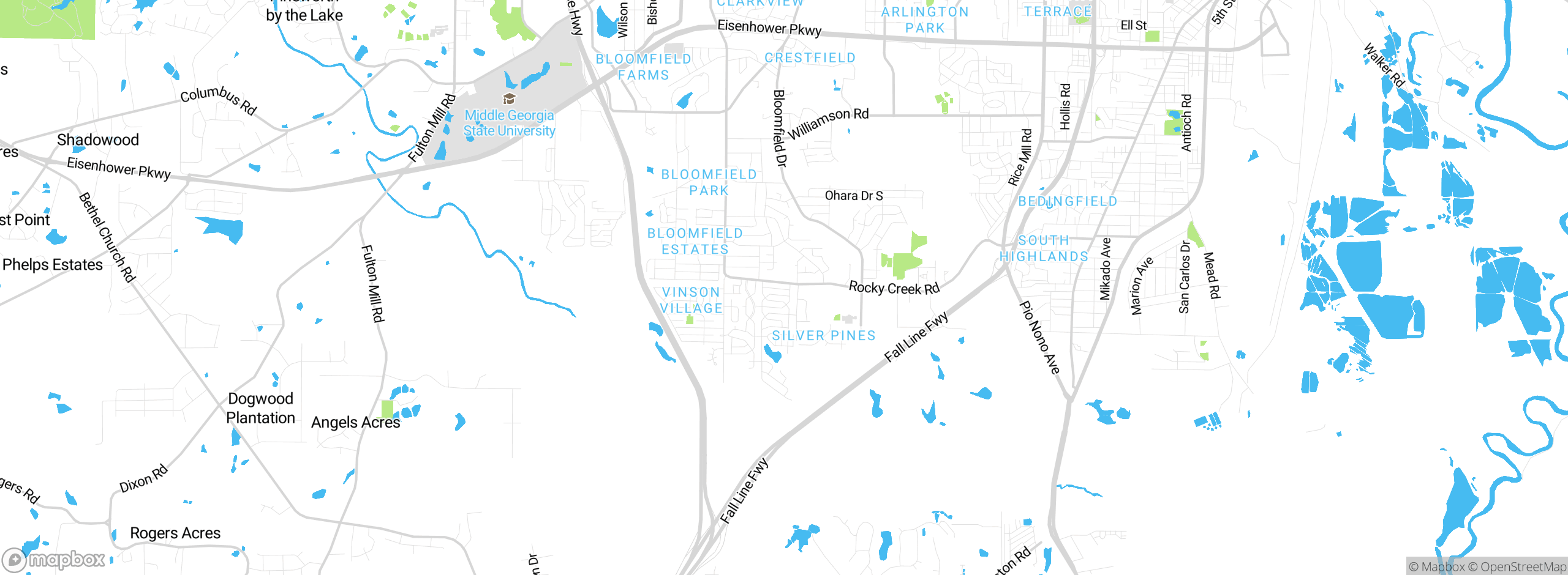 Map showing approximate location