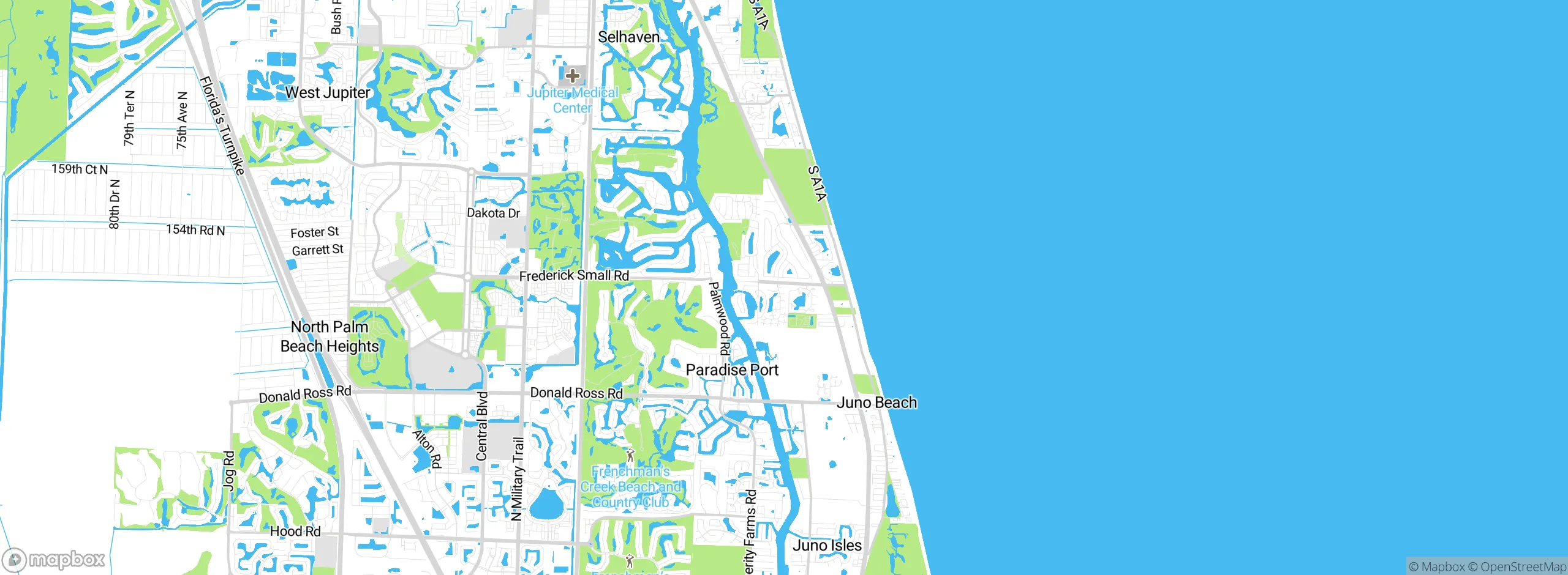 Map showing approximate location