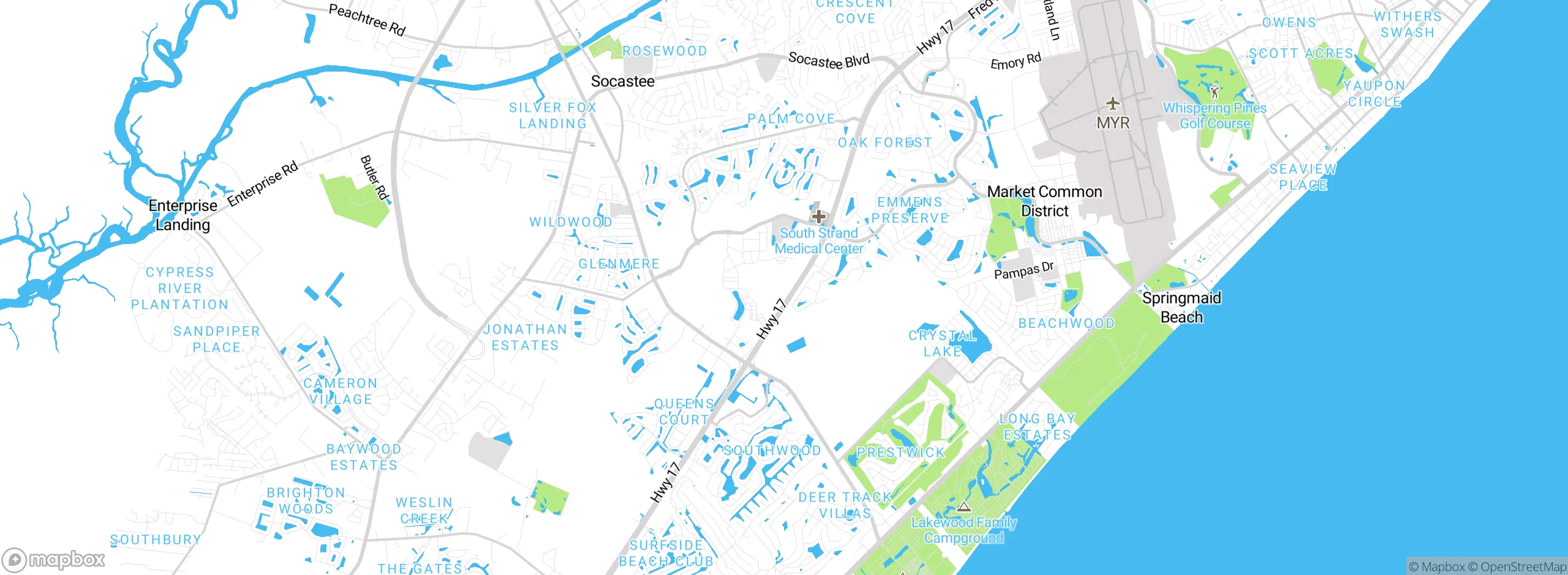 Map showing approximate location