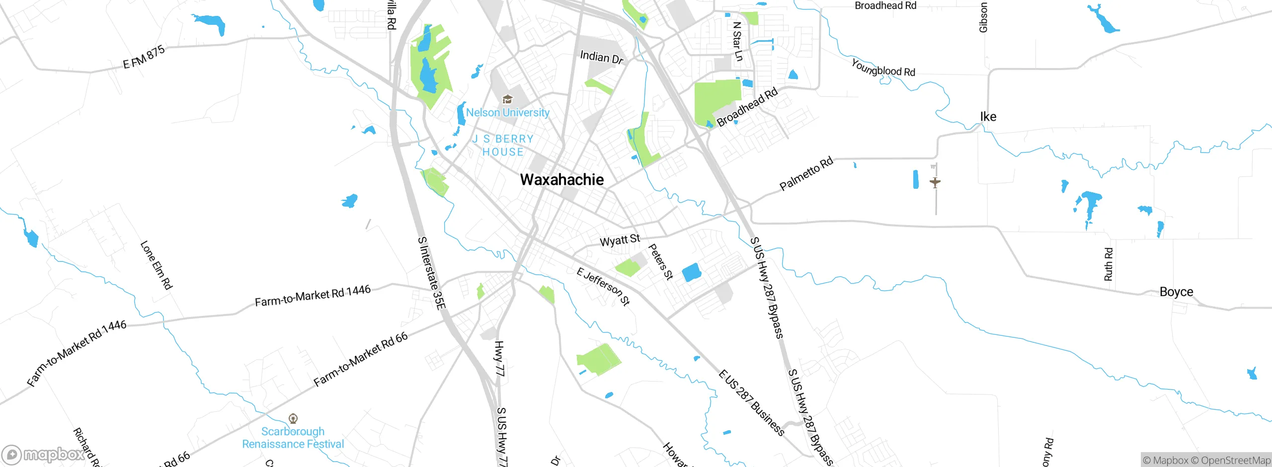 Map showing approximate location