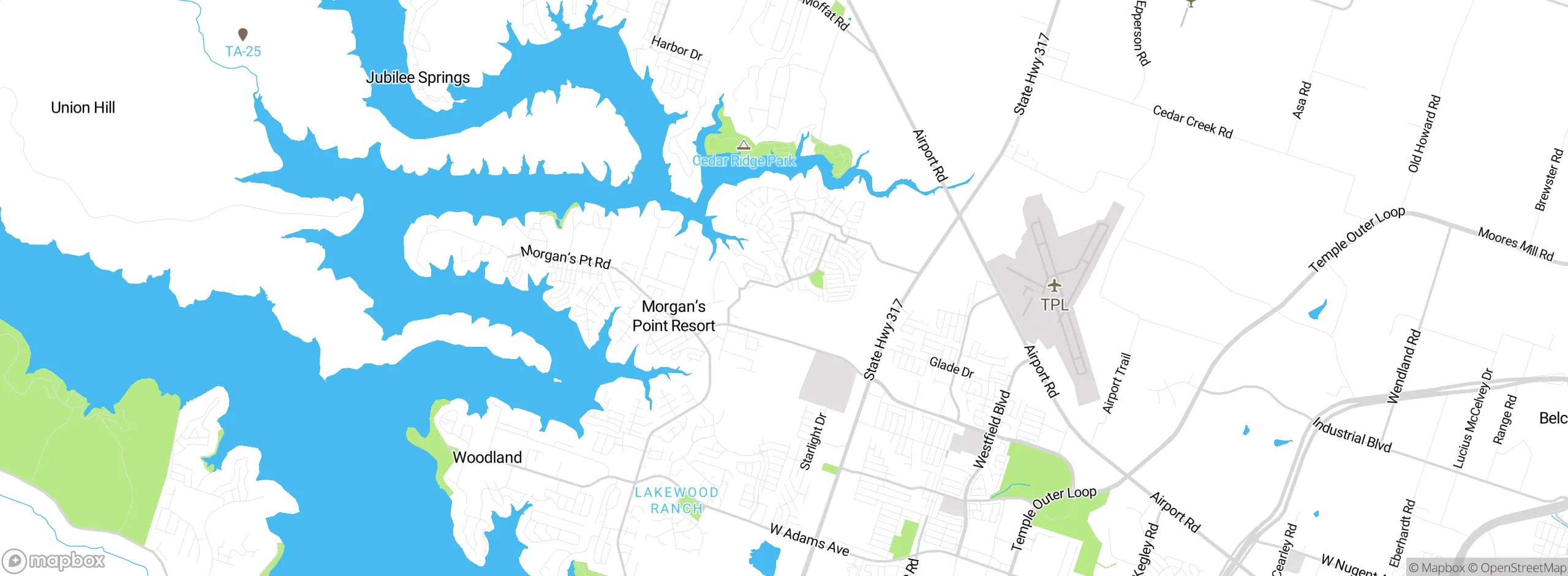 Map showing approximate location