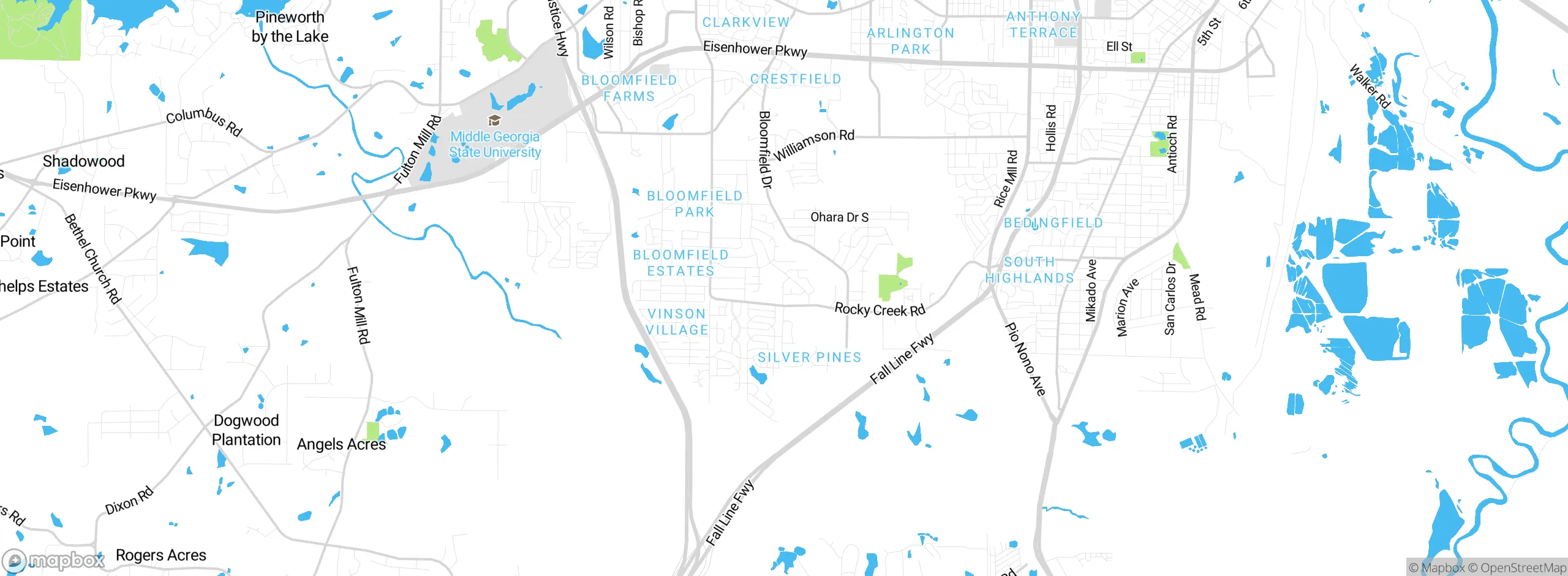 Map showing approximate location