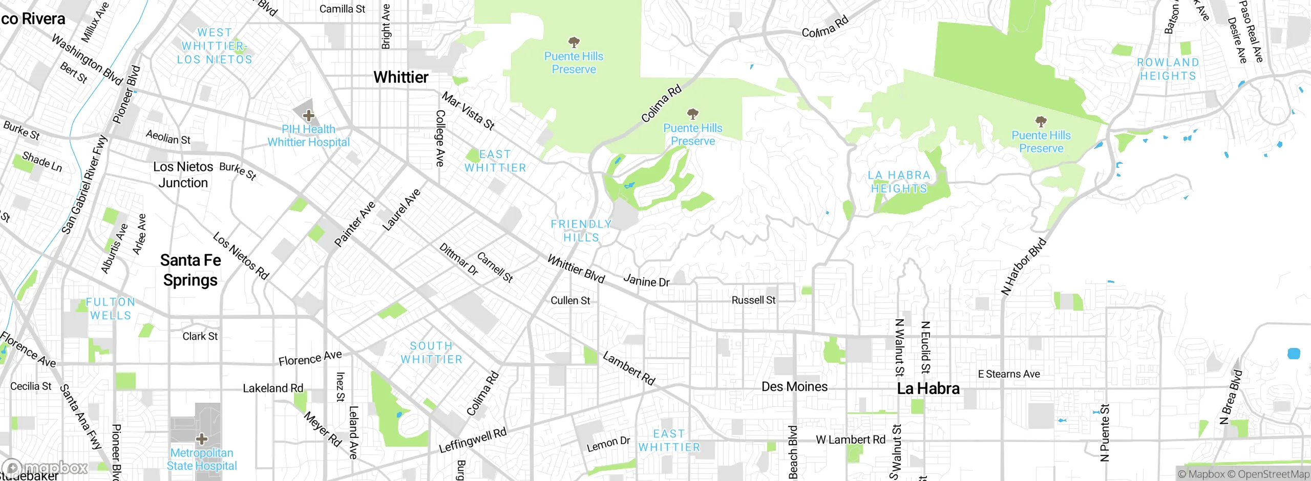 Map showing approximate location