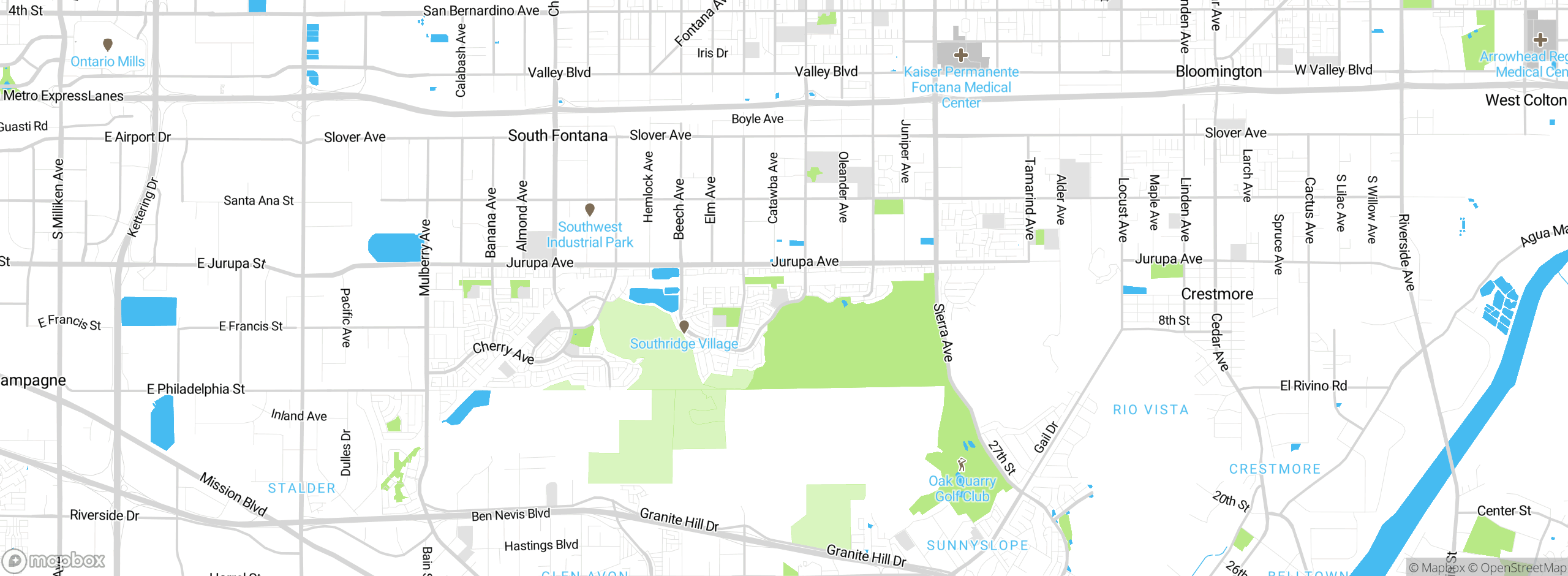 Map showing approximate location
