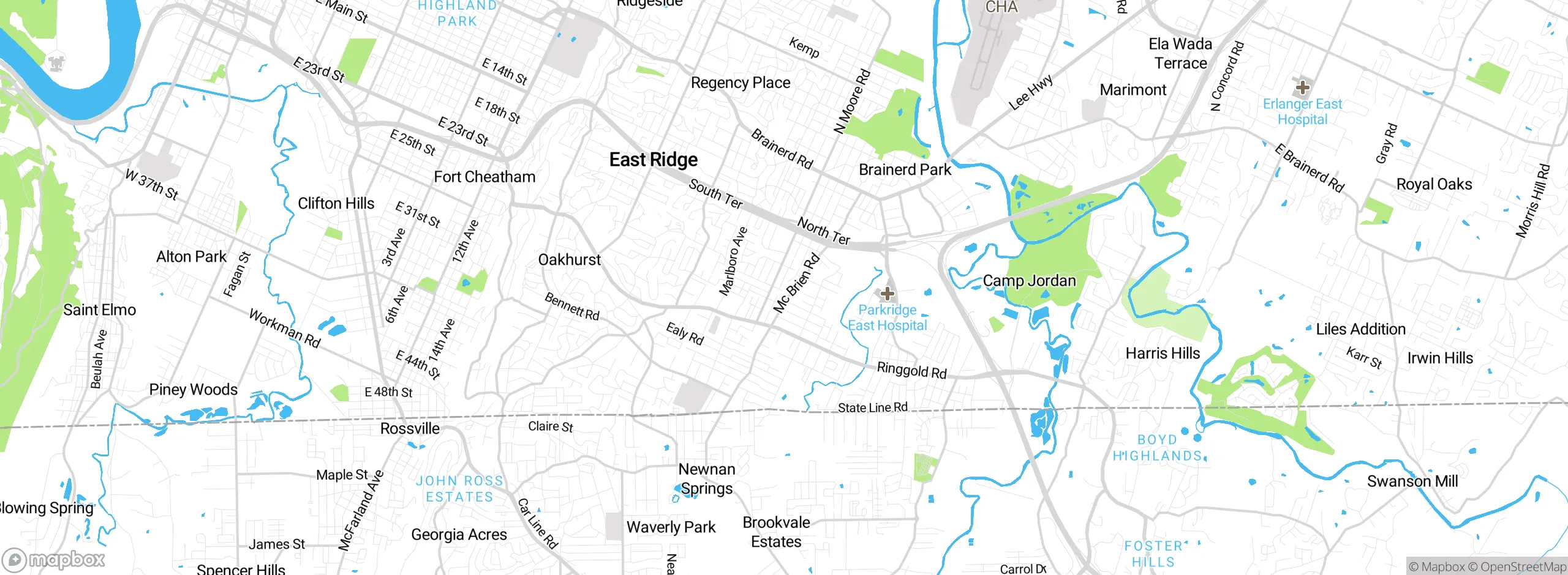 Map showing approximate location