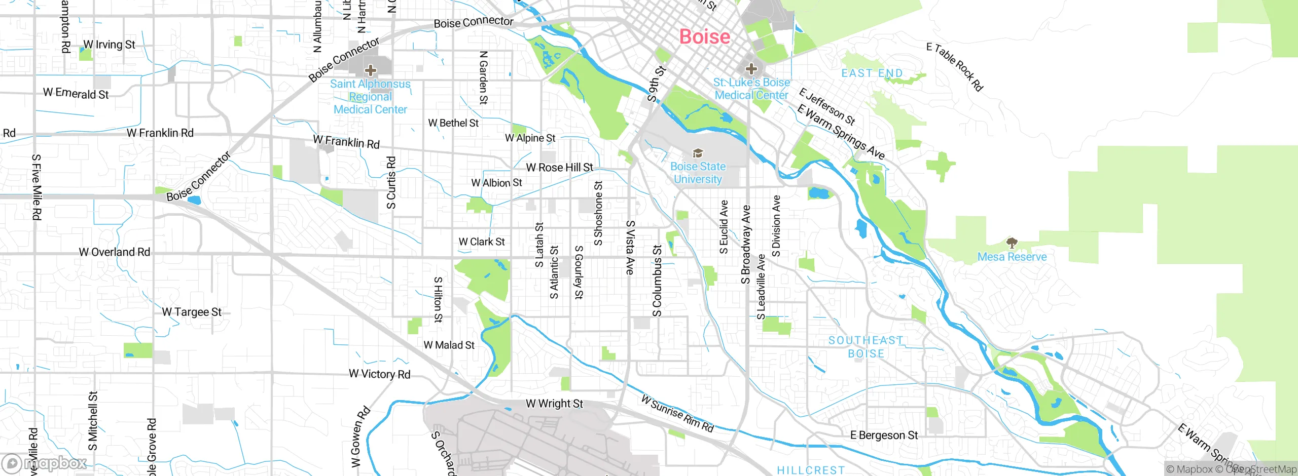 Map showing approximate location