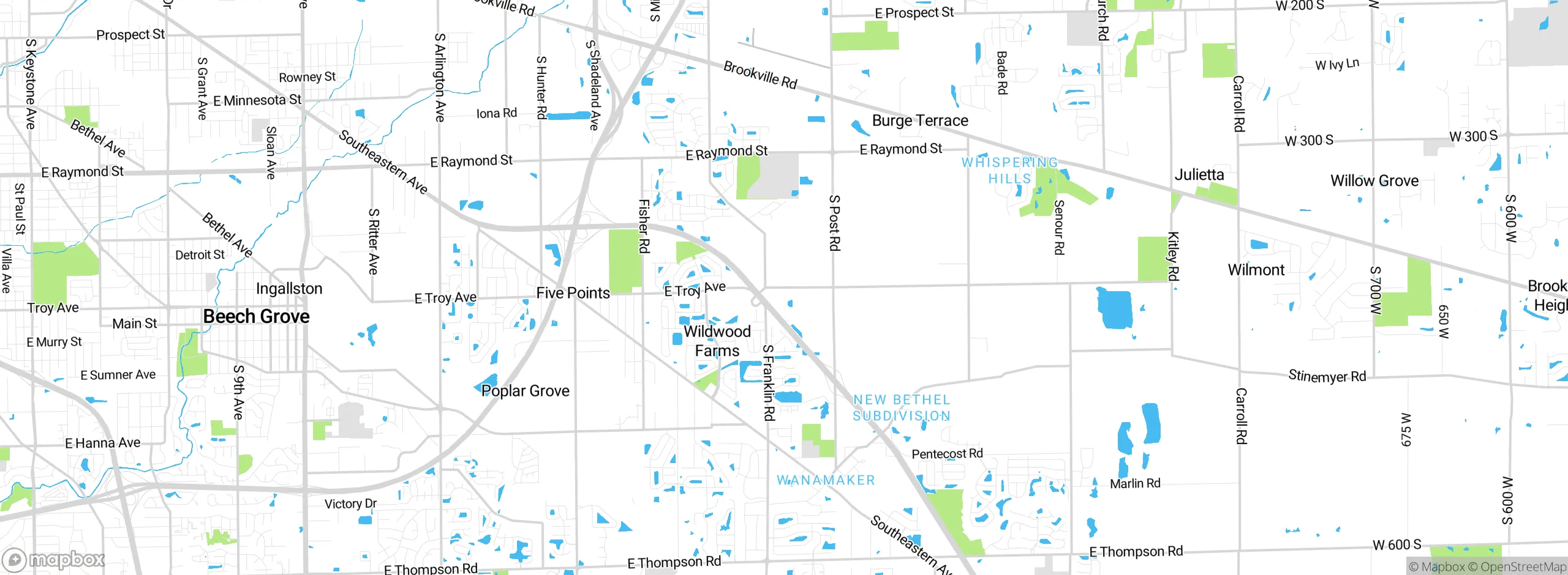 Map showing approximate location