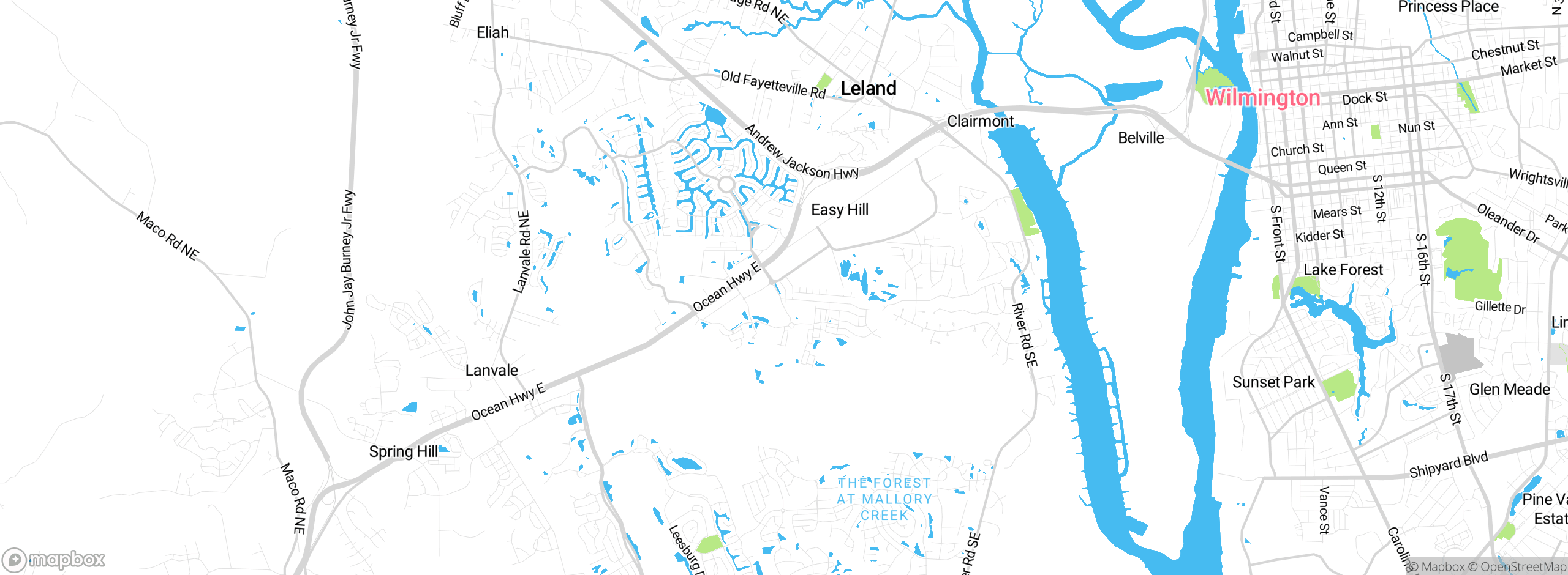 Map showing approximate location