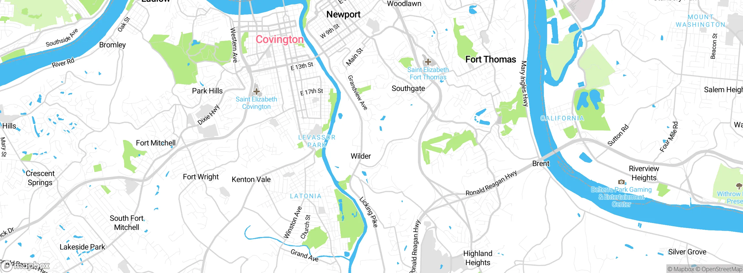 Map showing approximate location