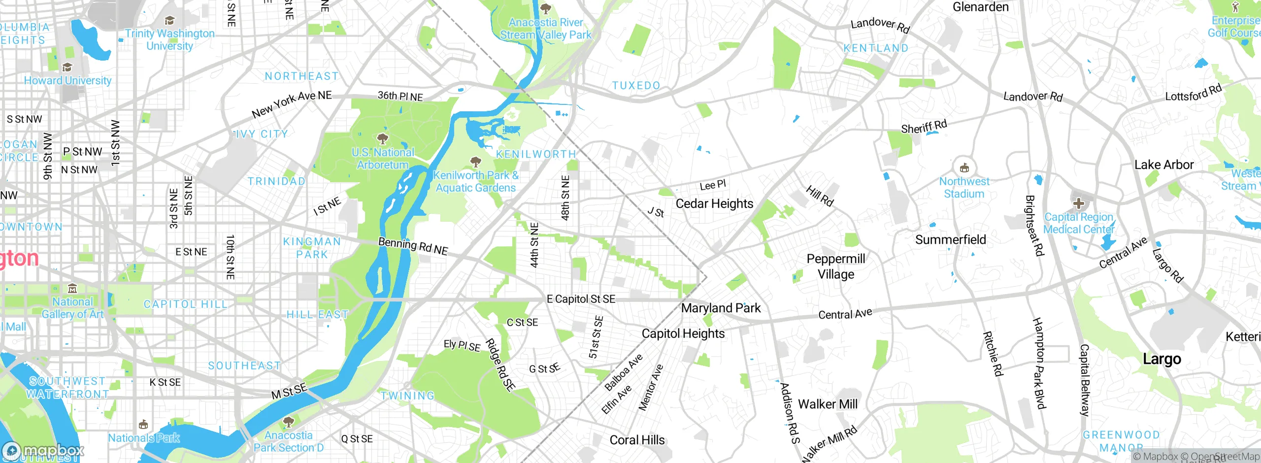 Map showing approximate location