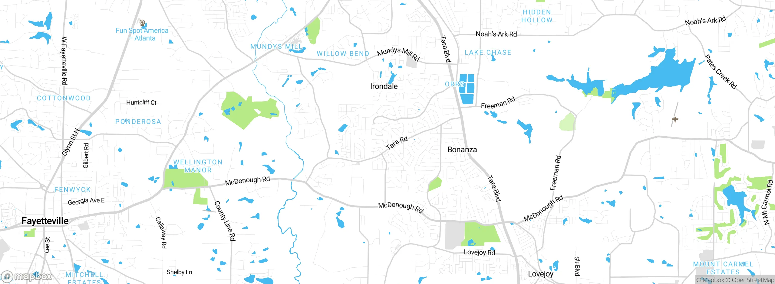 Map showing approximate location
