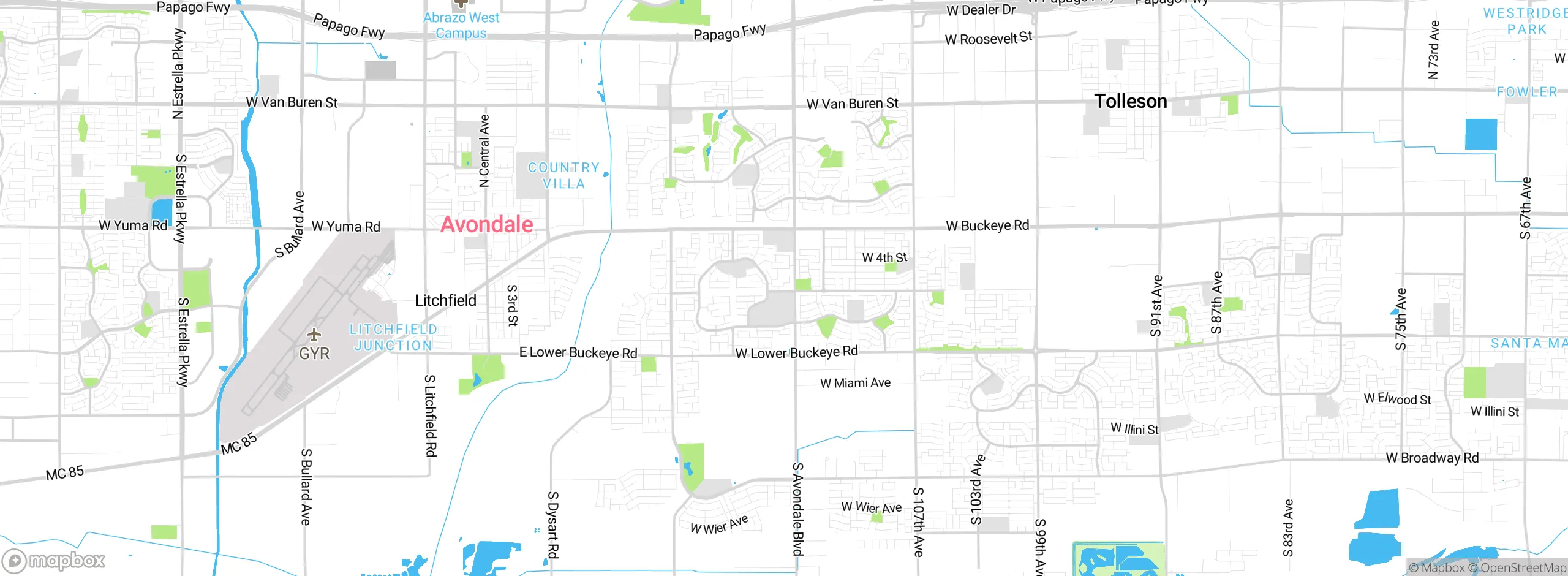 Map showing approximate location