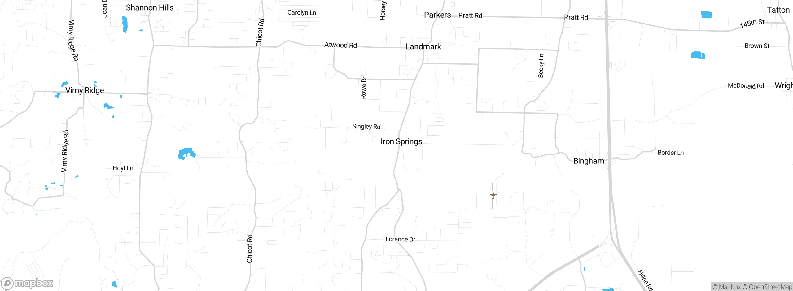 Map showing approximate location