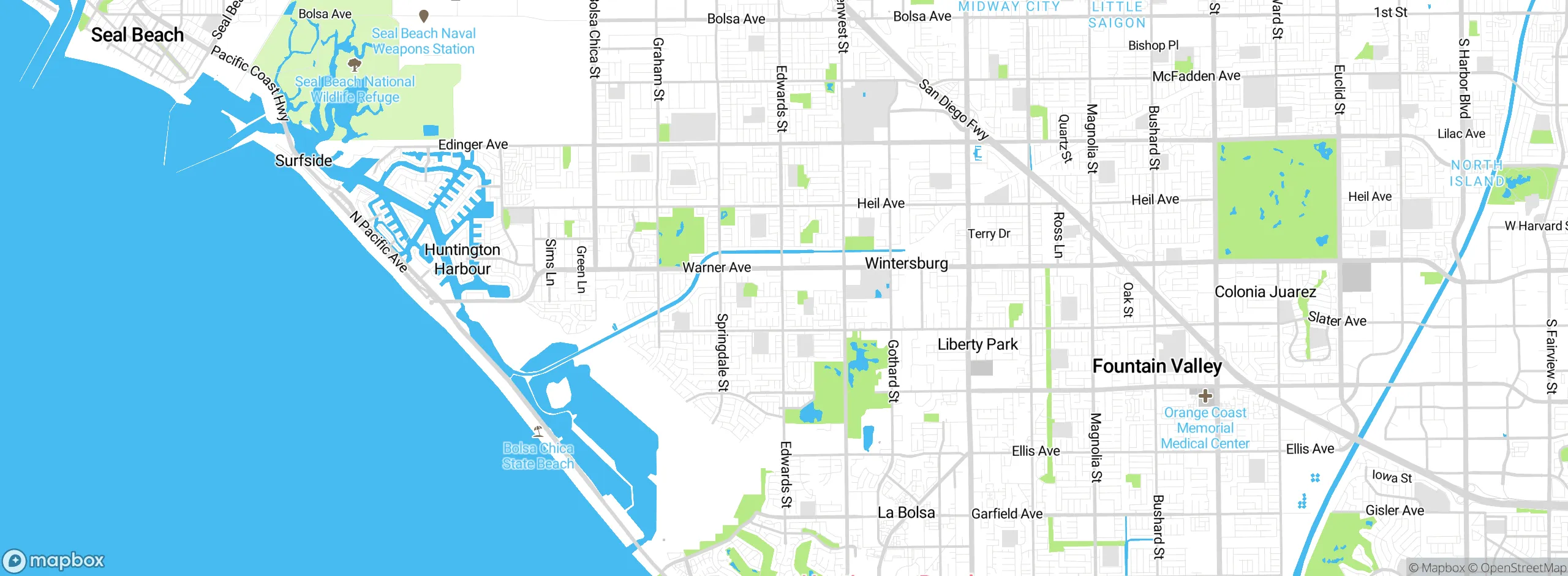 Map showing approximate location