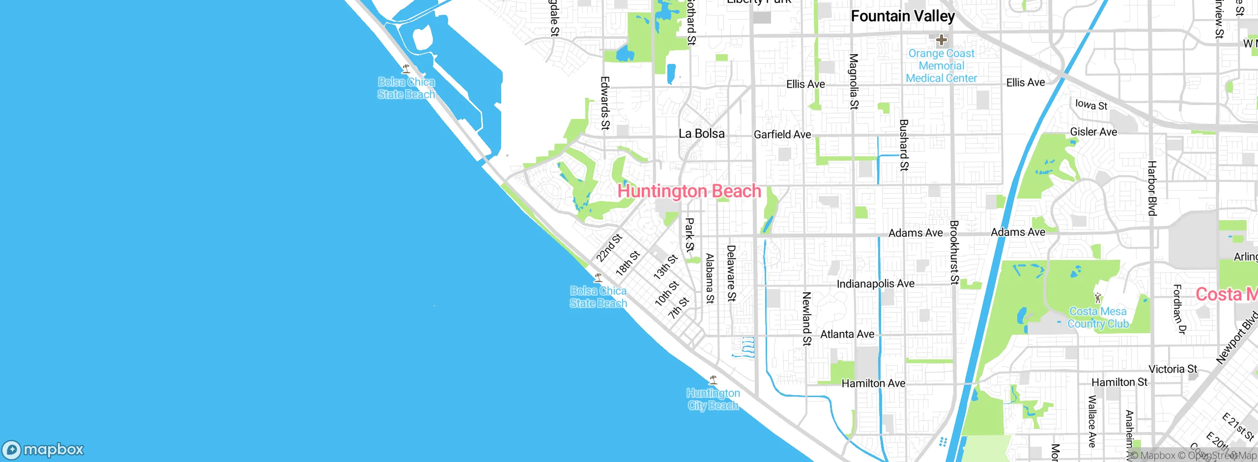 Map showing approximate location