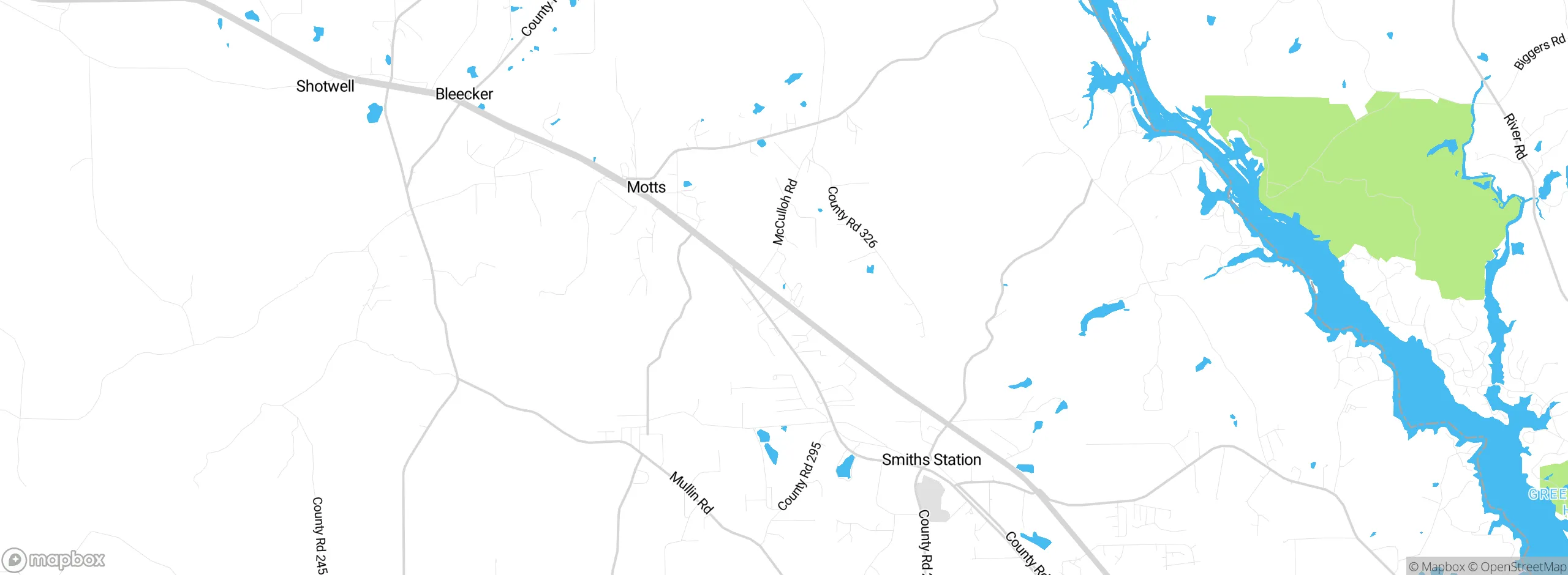 Map showing approximate location