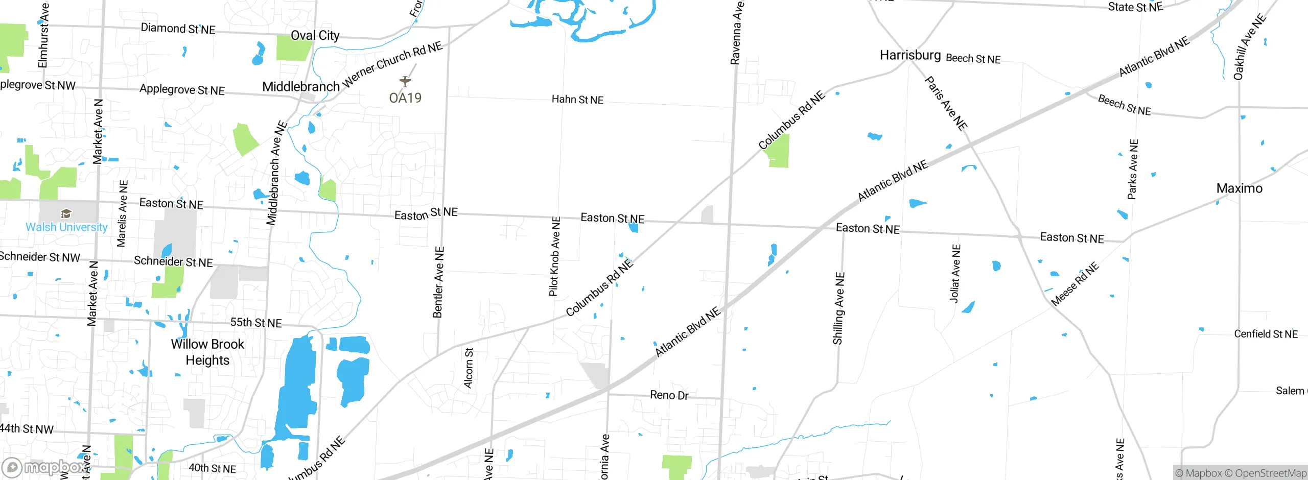 Map showing approximate location