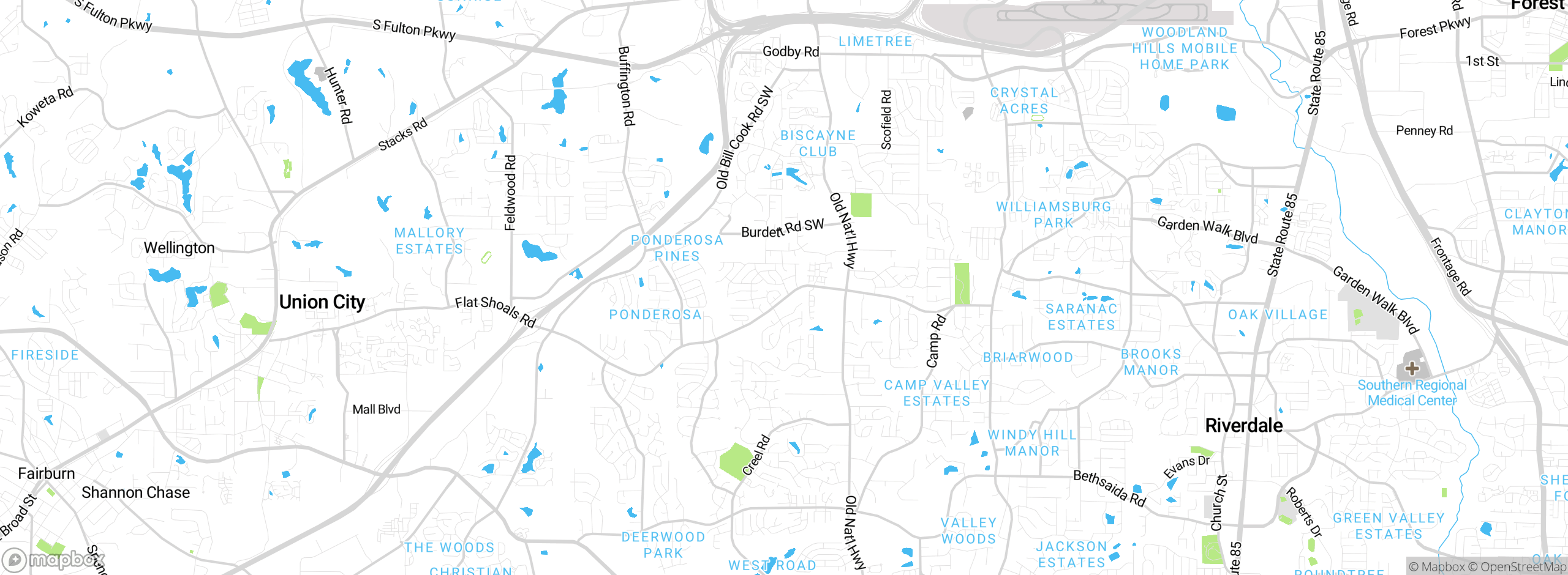 Map showing approximate location