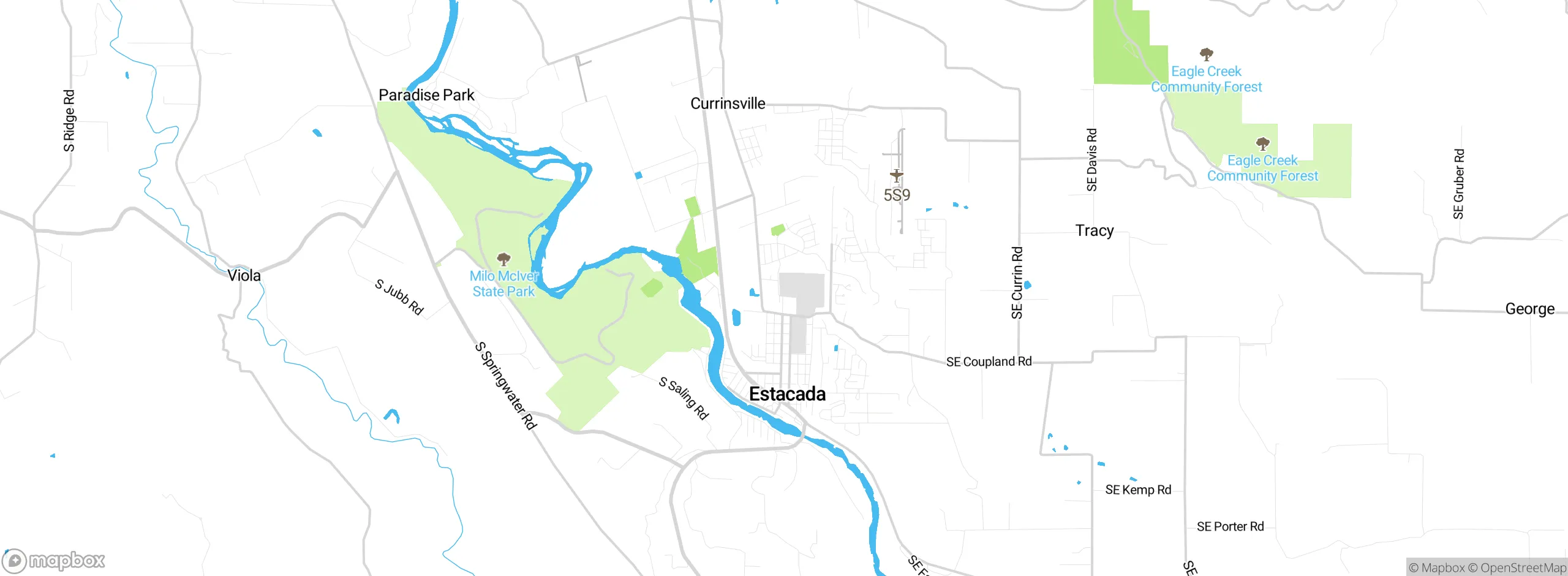 Map showing approximate location