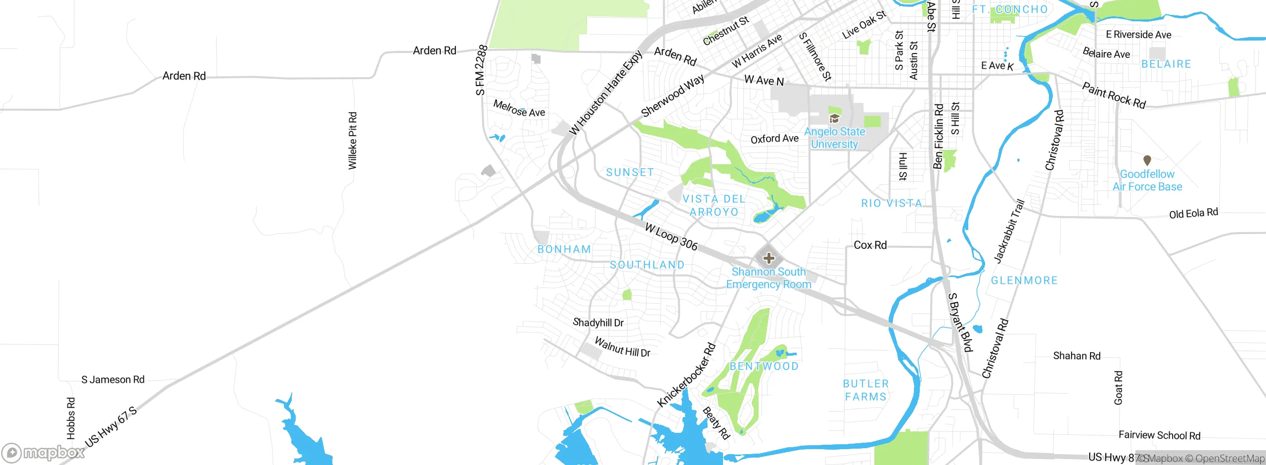 Map showing approximate location