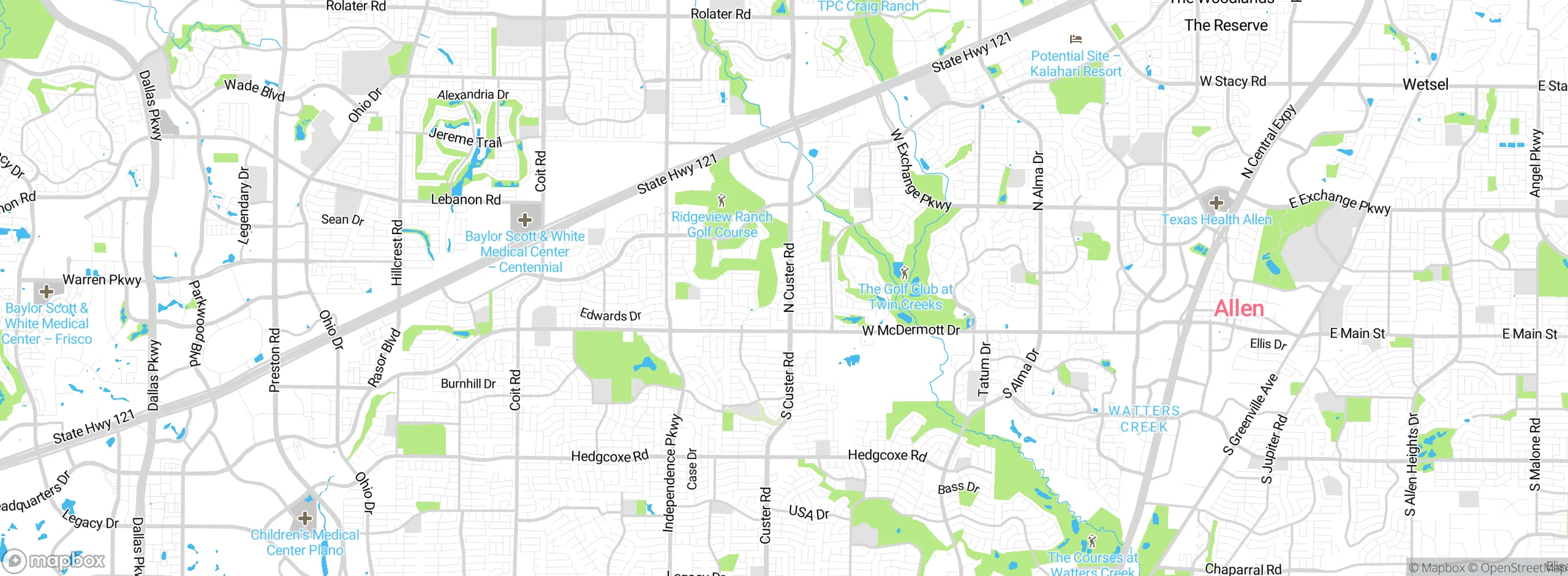 Map showing approximate location