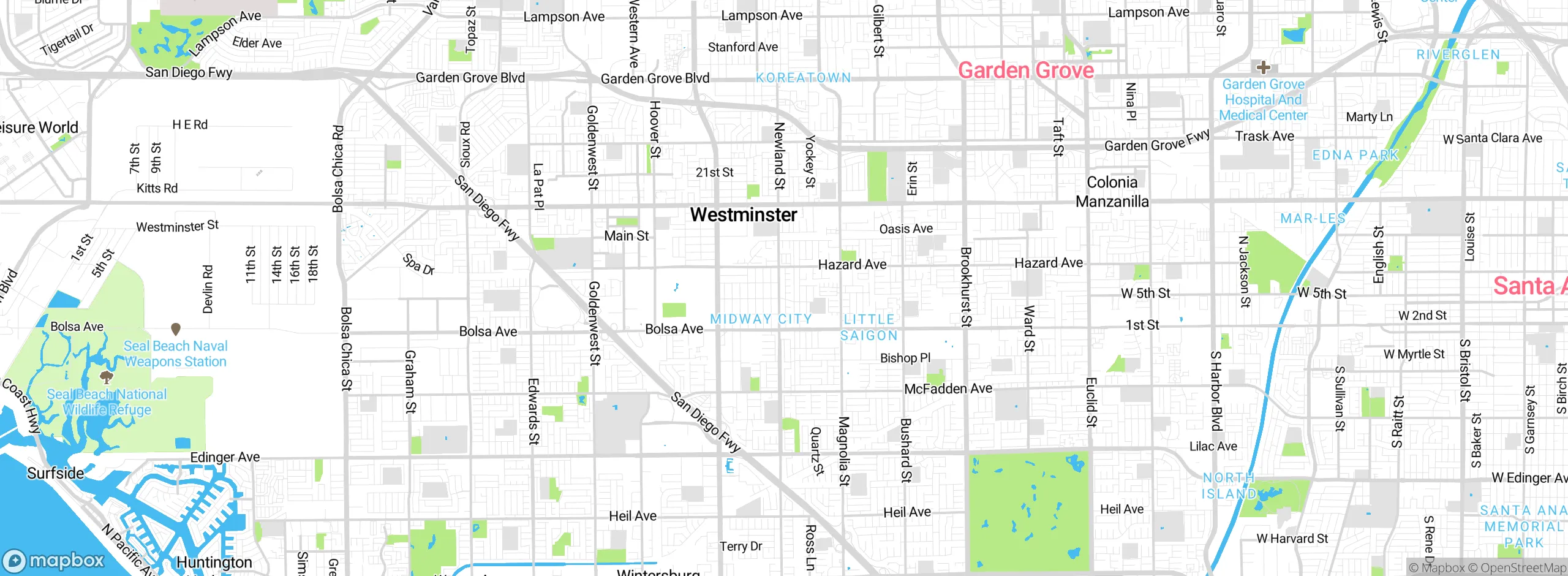 Map showing approximate location