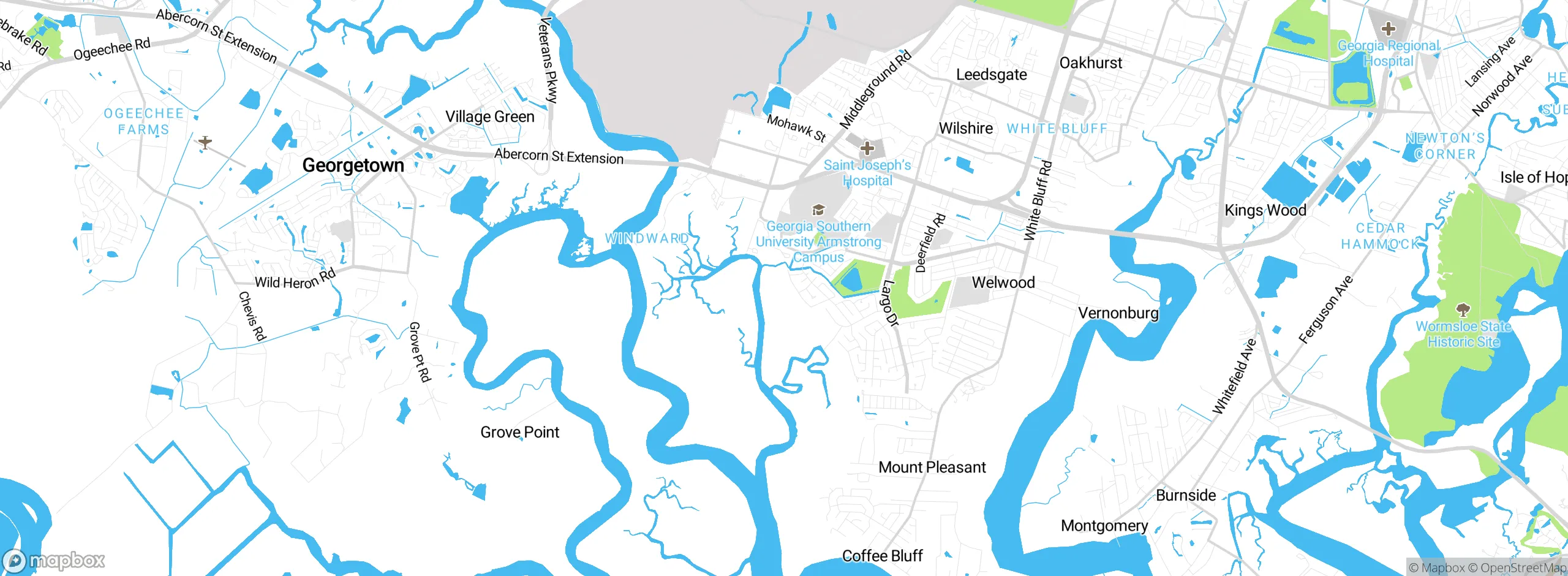 Map showing approximate location