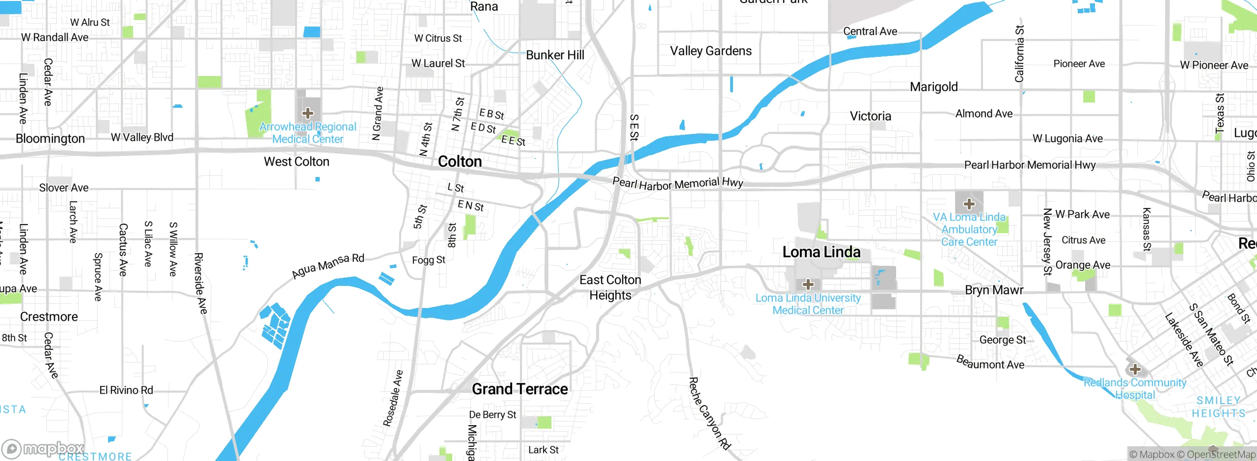 Map showing approximate location