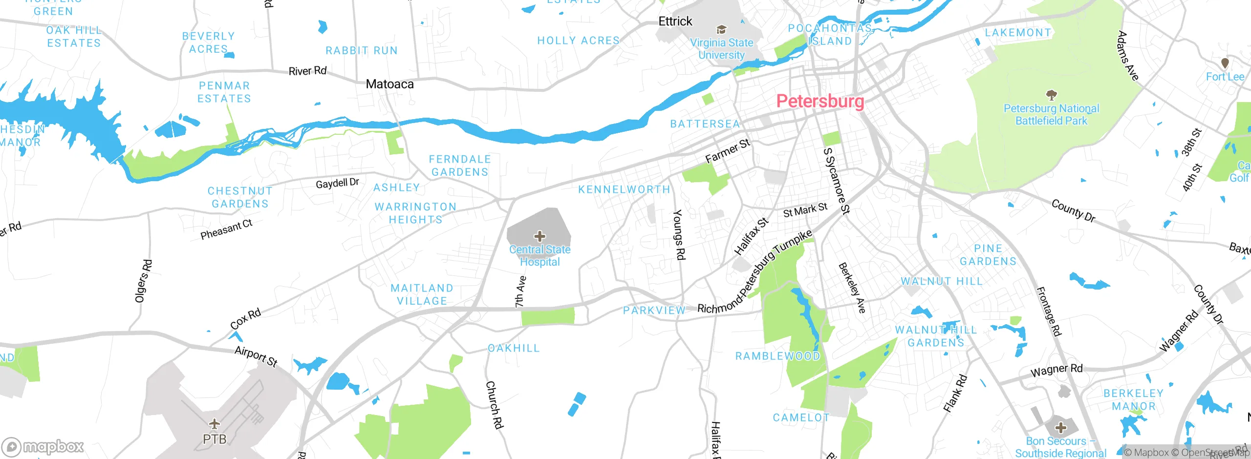 Map showing approximate location