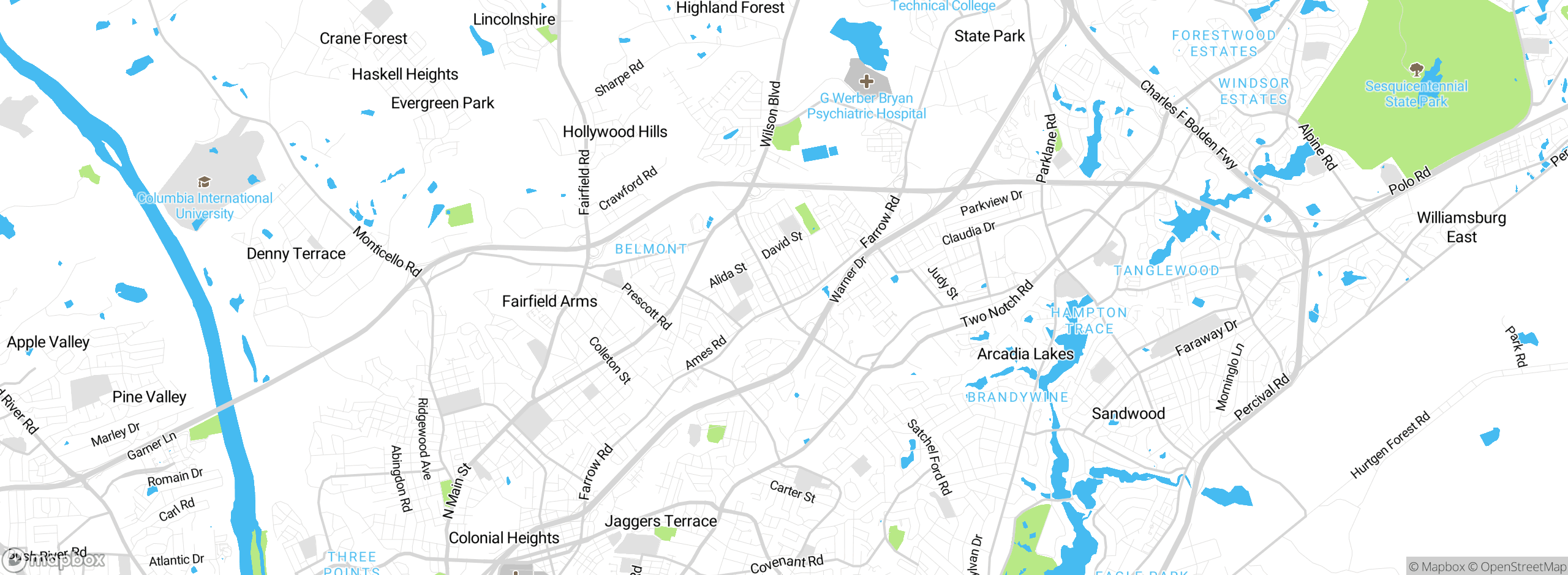 Map showing approximate location
