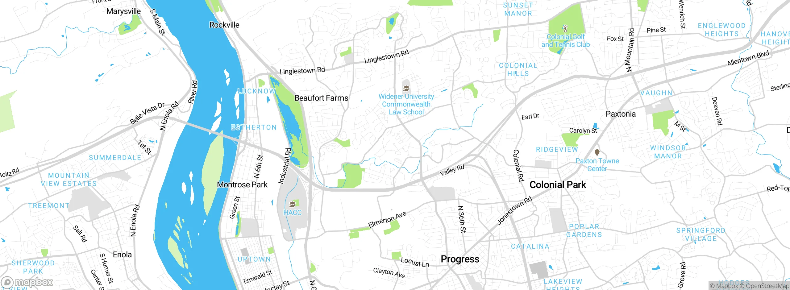 Map showing approximate location