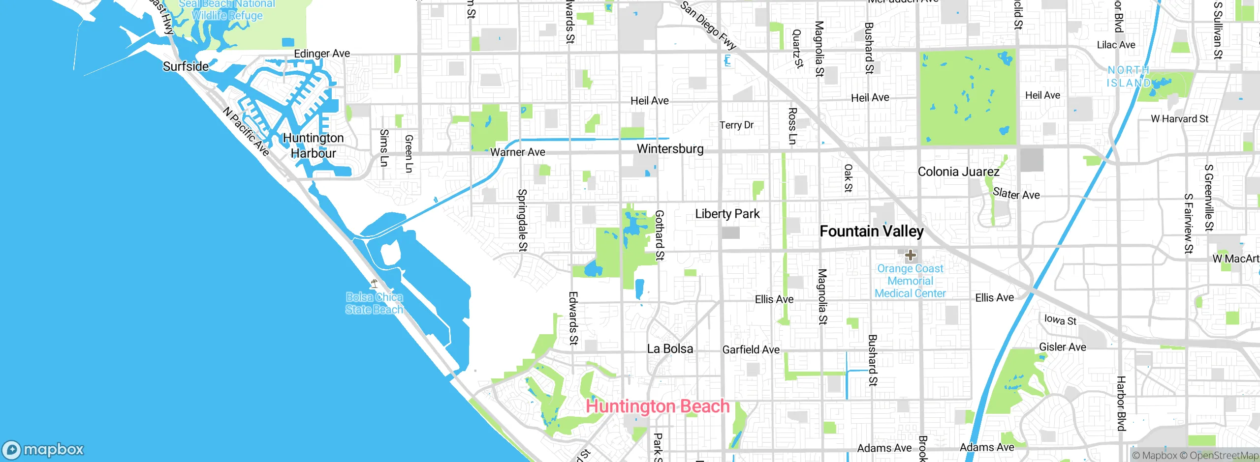 Map showing approximate location