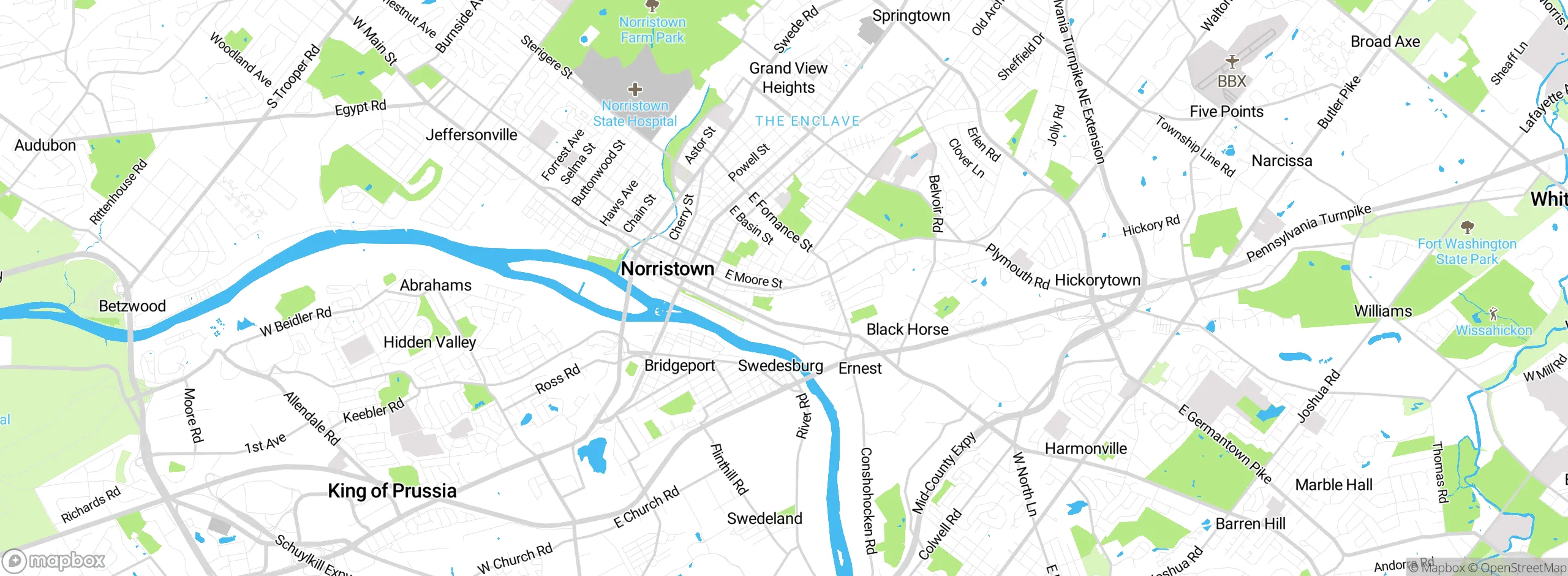 Map showing approximate location