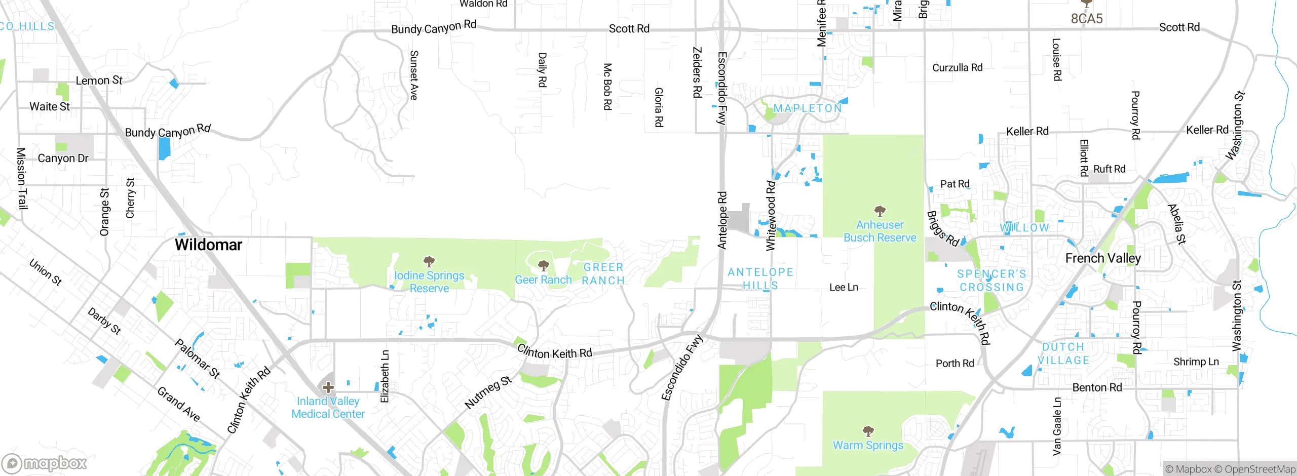 Map showing approximate location