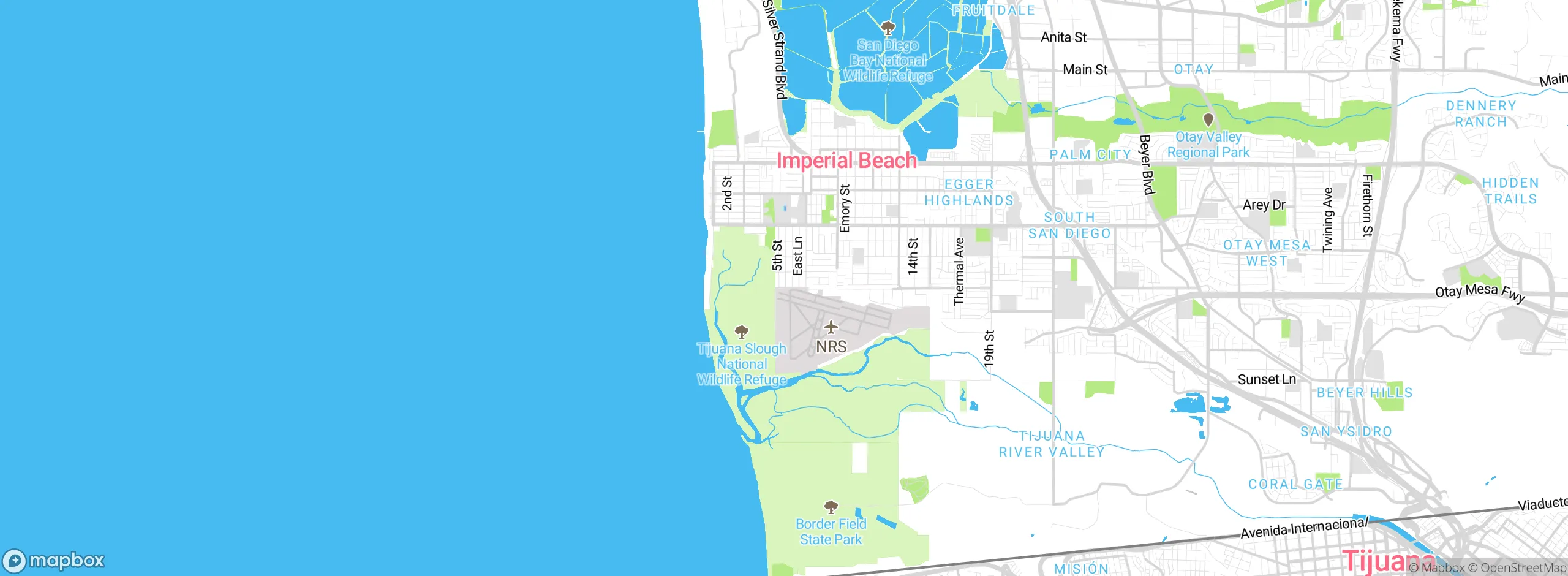 Map showing approximate location